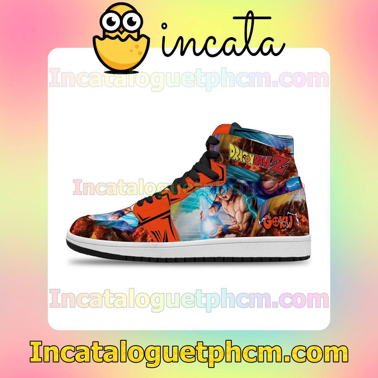 Free Ship Dragon Ball Z Goku Shoes DBZ Air Jordan 1 Inspired Shoes