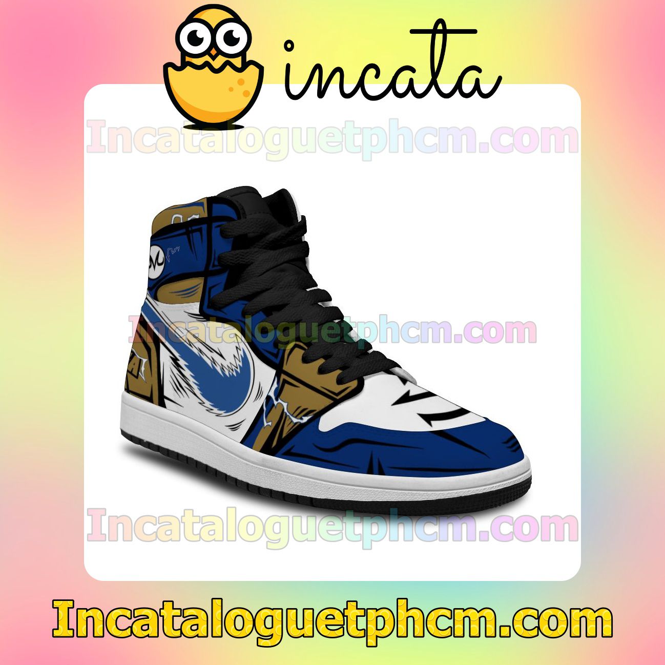 Excellent Dragon Ball Z Vegeta Shoes DBZ Air Jordan 1 Inspired Shoes