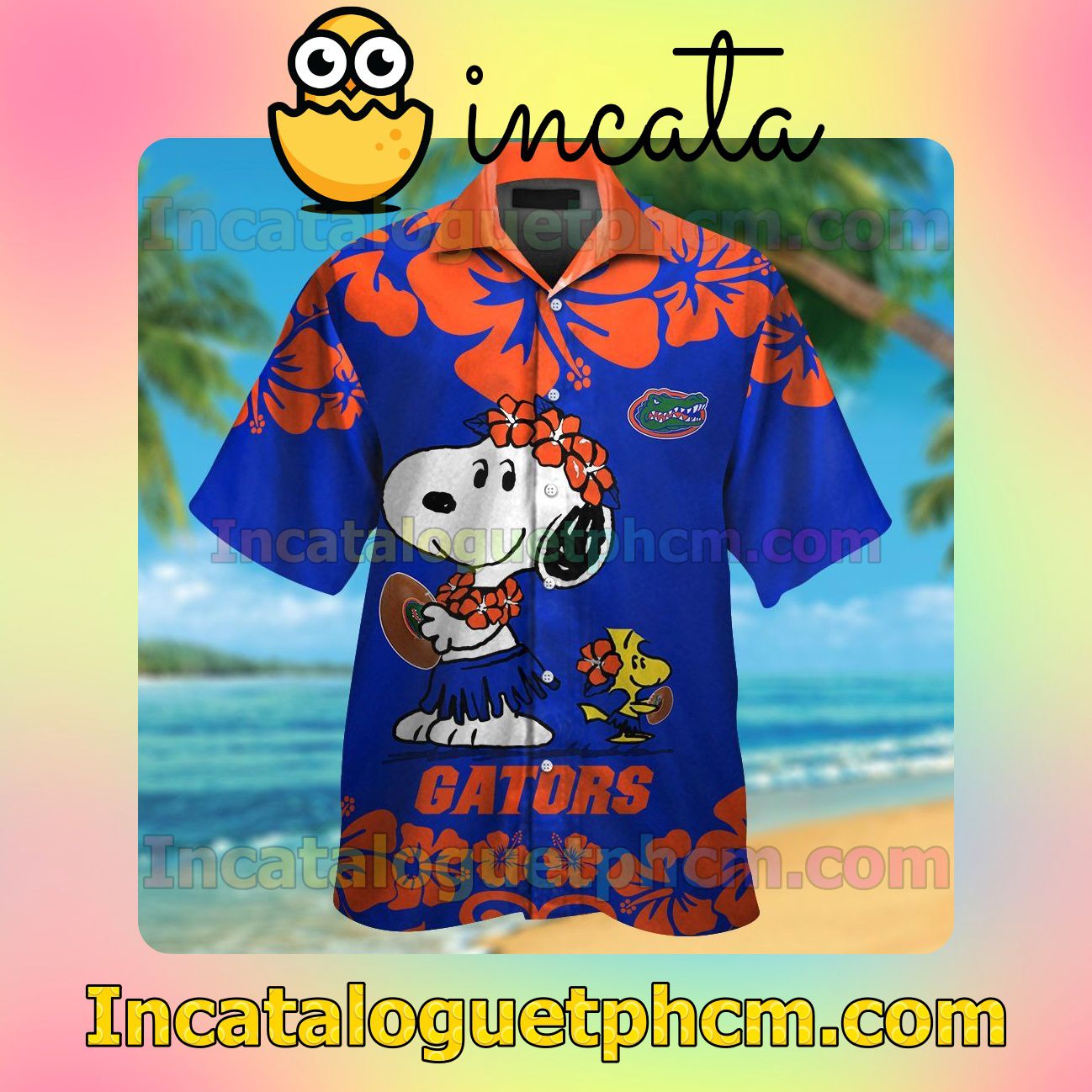 Florida Gators & Snoopy Beach Vacation Shirt, Swim Shorts