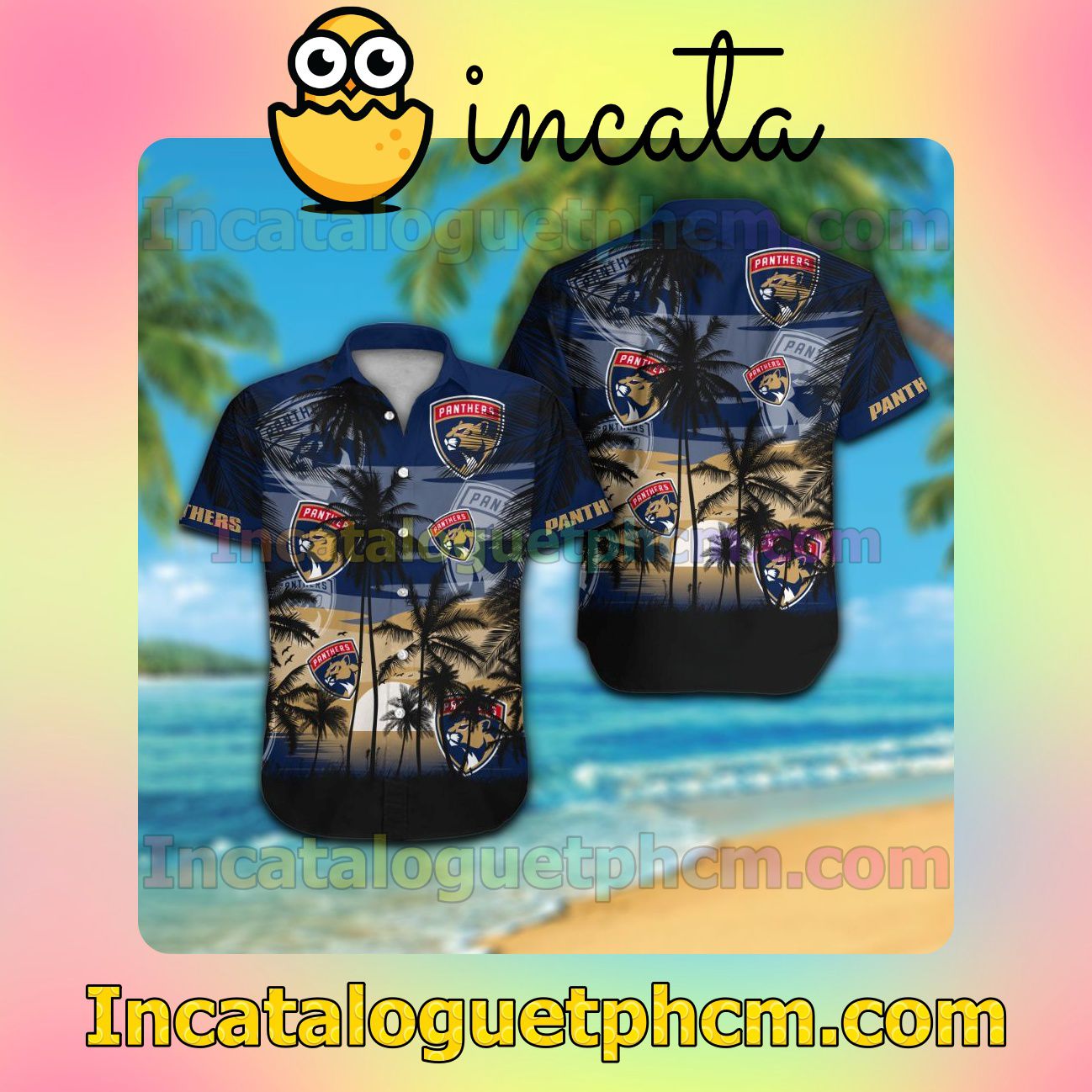 Florida Panthers Beach Vacation Shirt, Swim Shorts