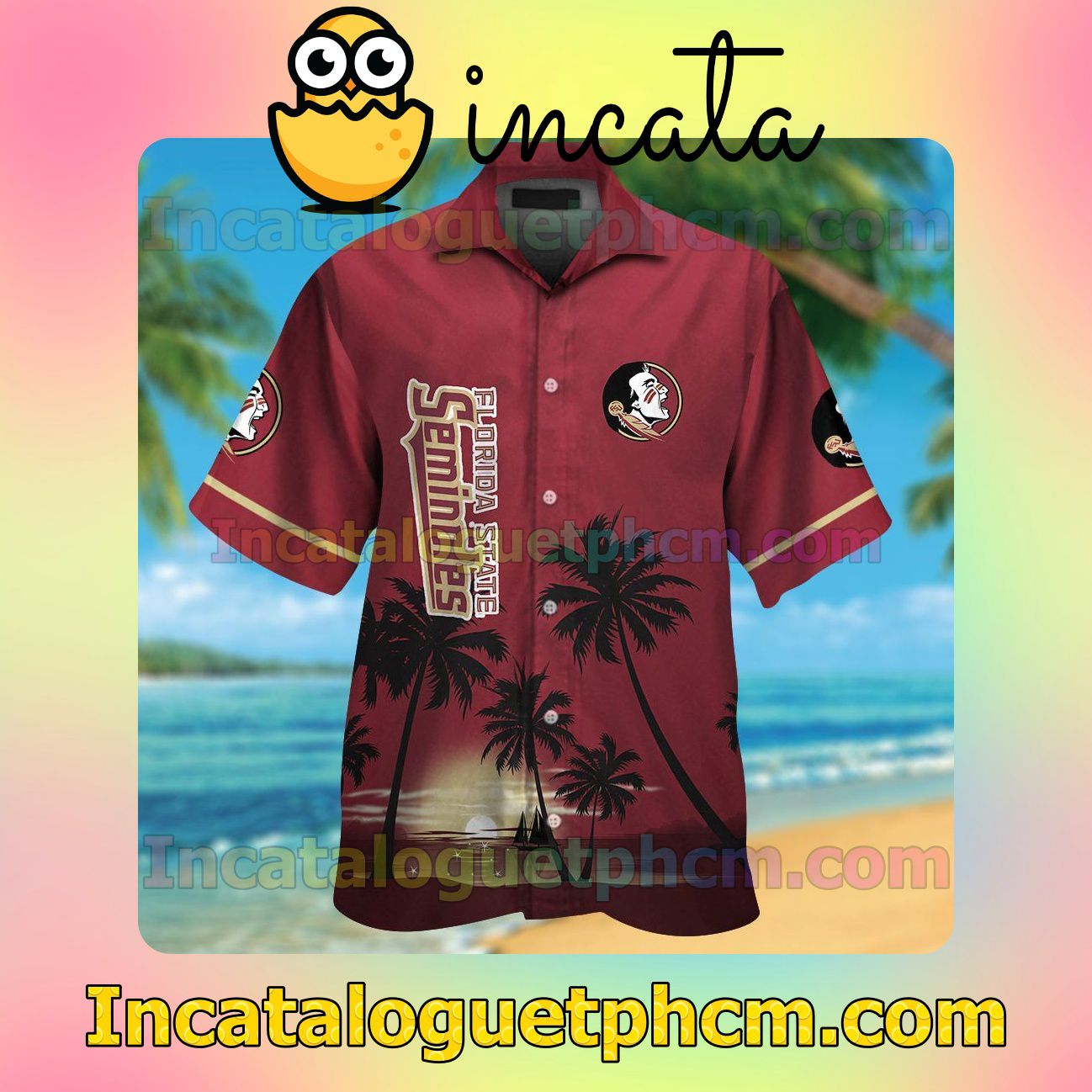 Florida State Seminoles Beach Vacation Shirt, Swim Shorts