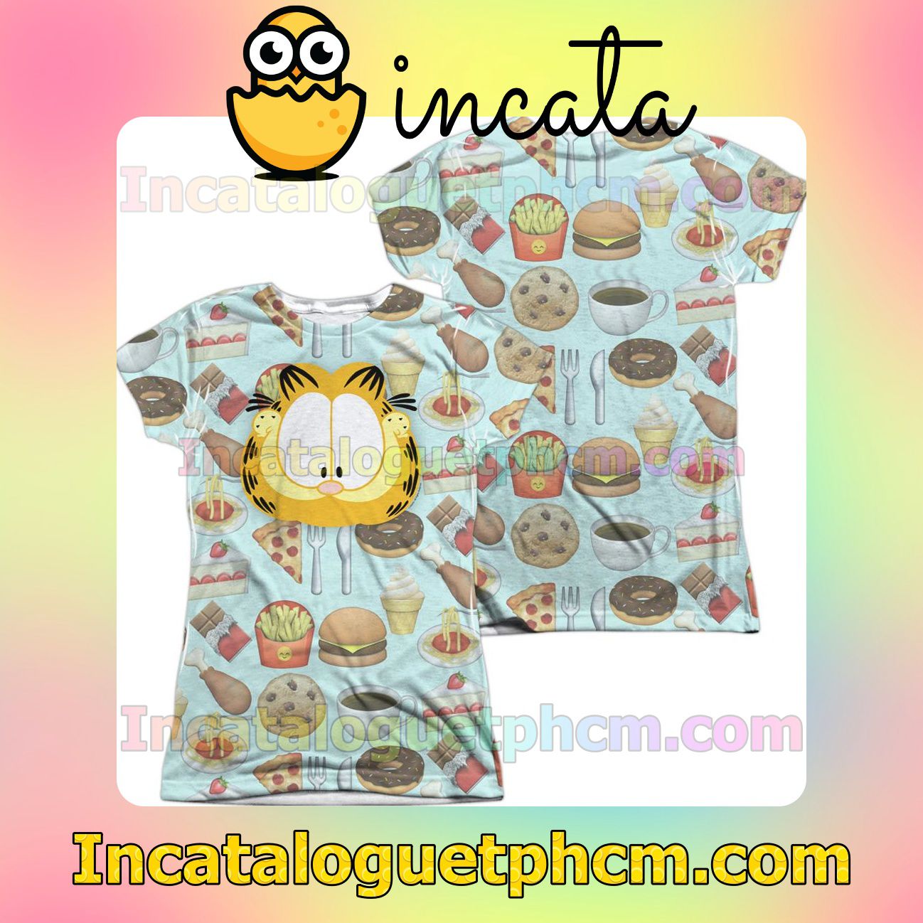3D Garfield Cat Food Personalized T-Shirts