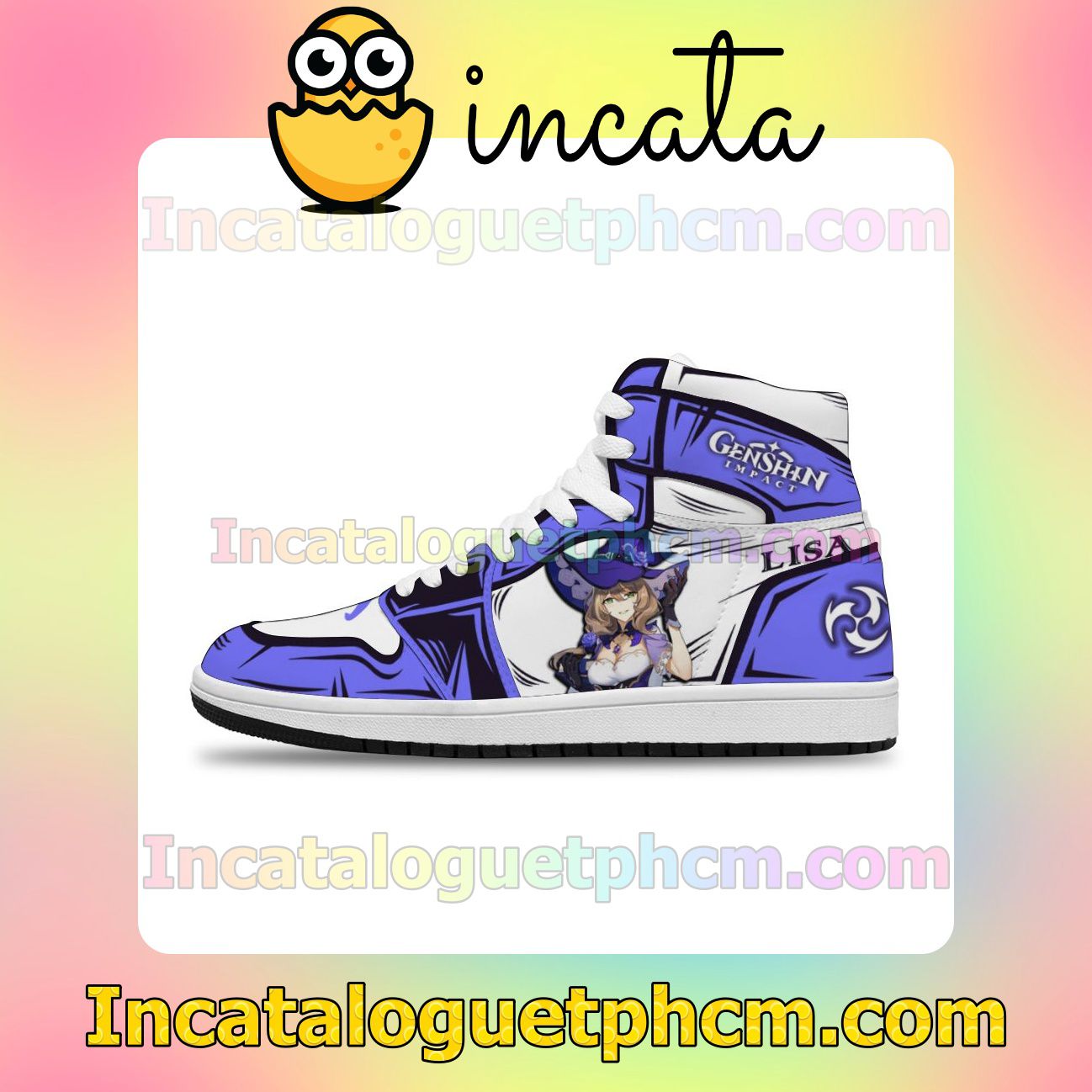 Genshin Impact Lisa Air Jordan 1 Inspired Shoes