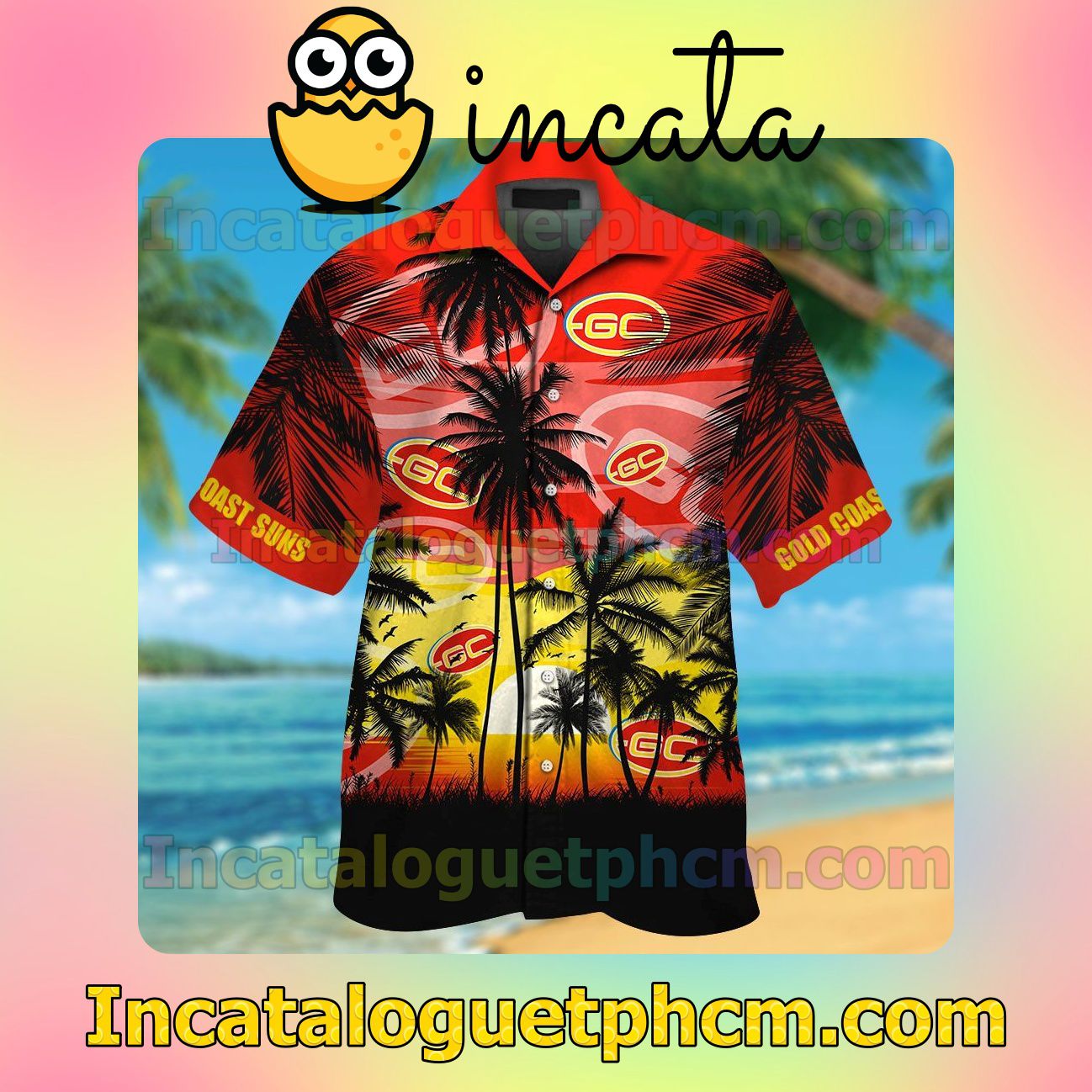 Gold Coast Suns Beach Vacation Shirt, Swim Shorts