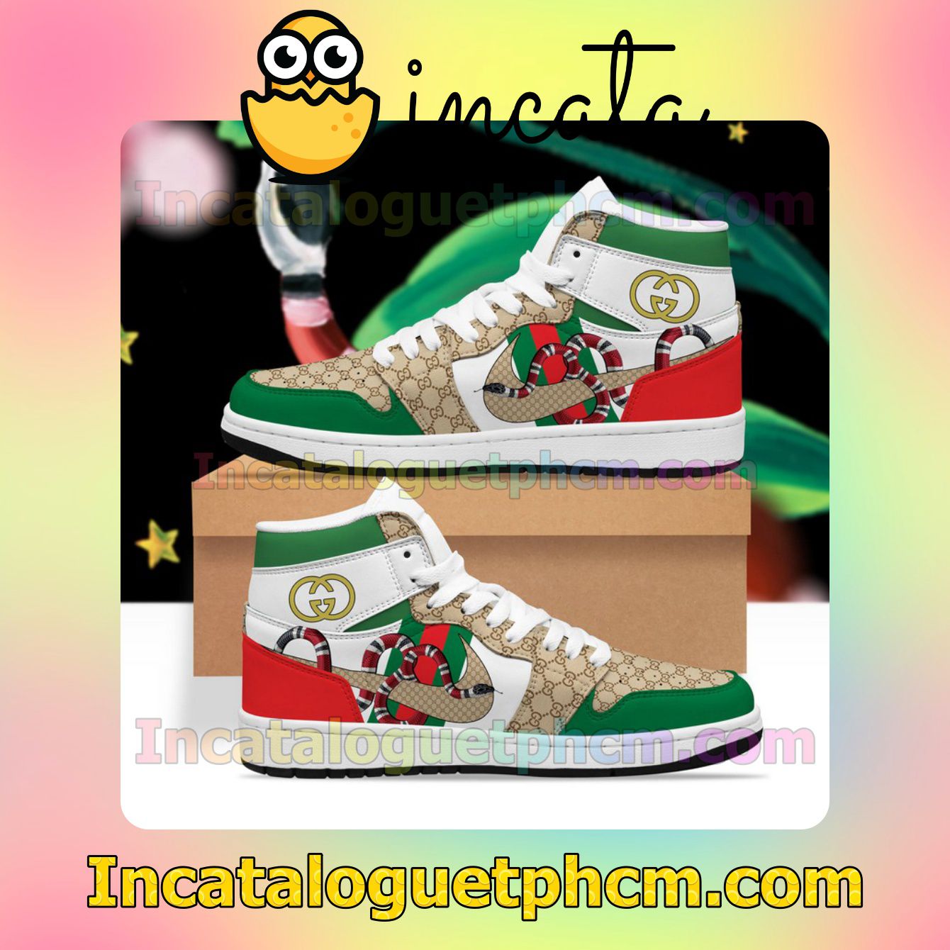 Gucci Nike Snake Air Jordan 1 Inspired Shoes