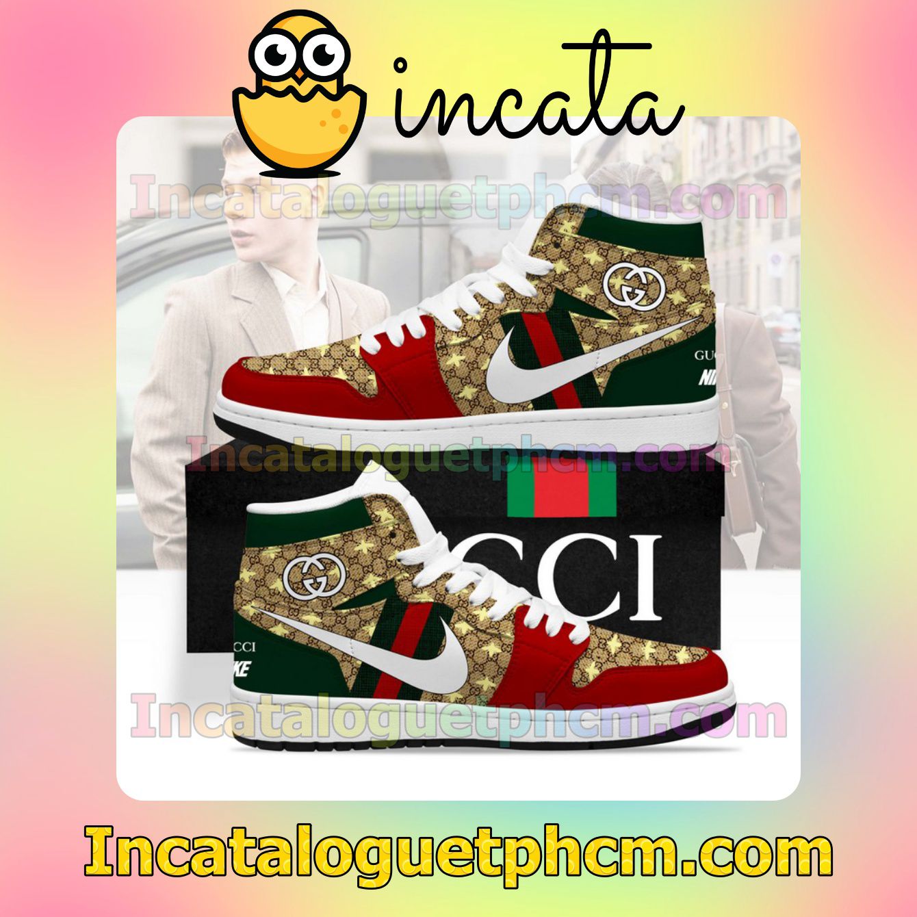 Gucci Nike Supreme Air Jordan 1 Inspired Shoes