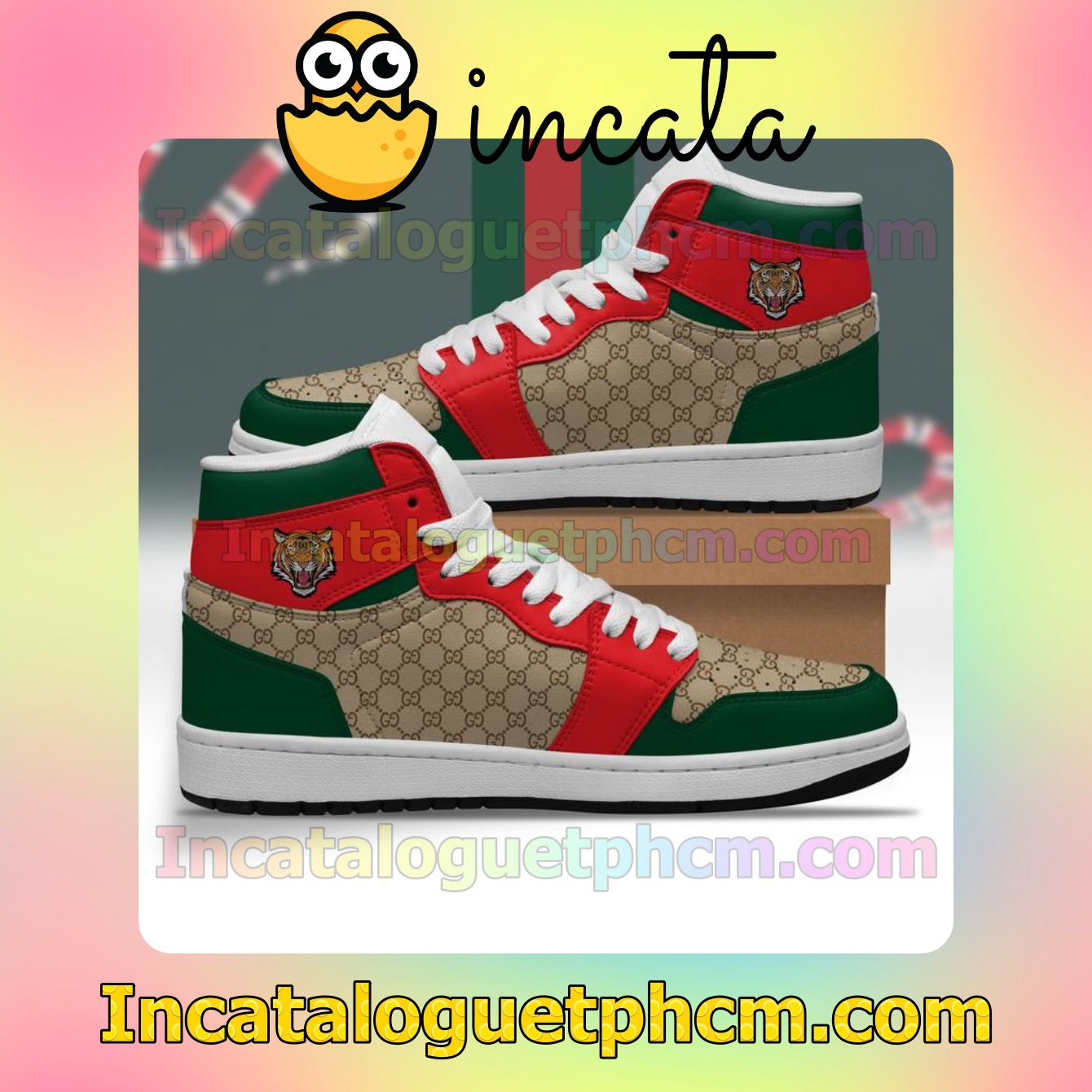 Gucci Tiger Air Jordan 1 Inspired Shoes