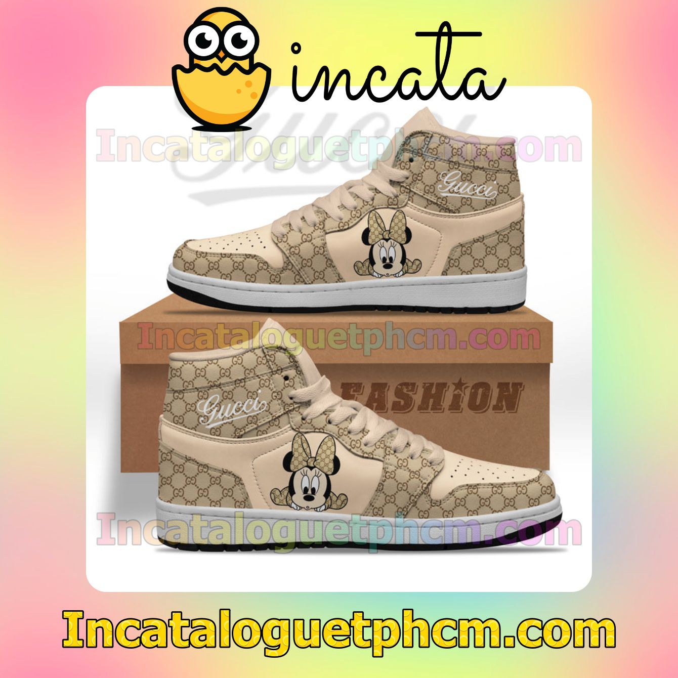 Gucci x MickeyDisney Air Jordan 1 Inspired Shoes