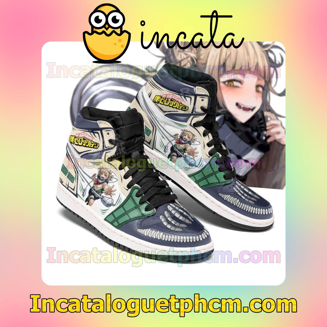 Himiko Toga My Hero Academia Anime Air Jordan 1 Inspired Shoes