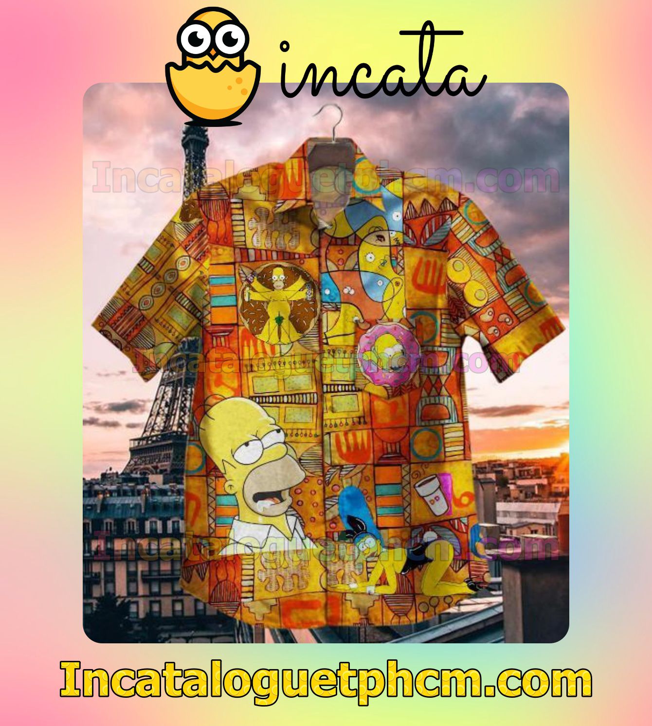 Homer Simpson Multicolor Men's Casual Shirts