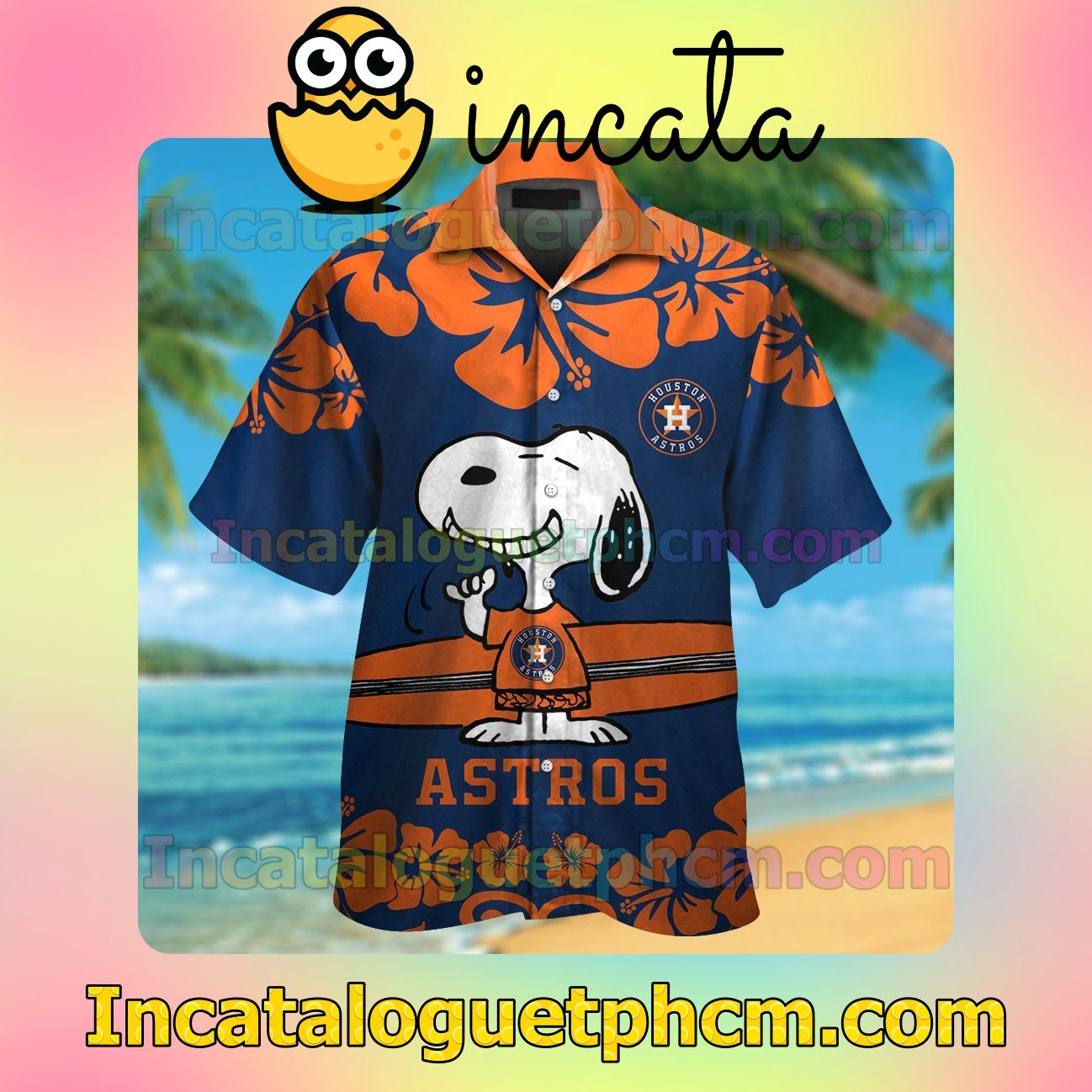 Houston Astros Snoopy Beach Vacation Shirt, Swim Shorts