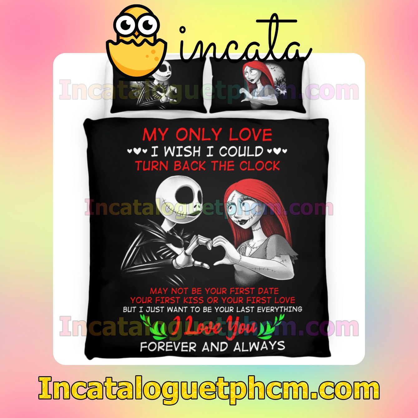 Jack And Sally I Love You Forever And Always Bed Covers Bedroom Set