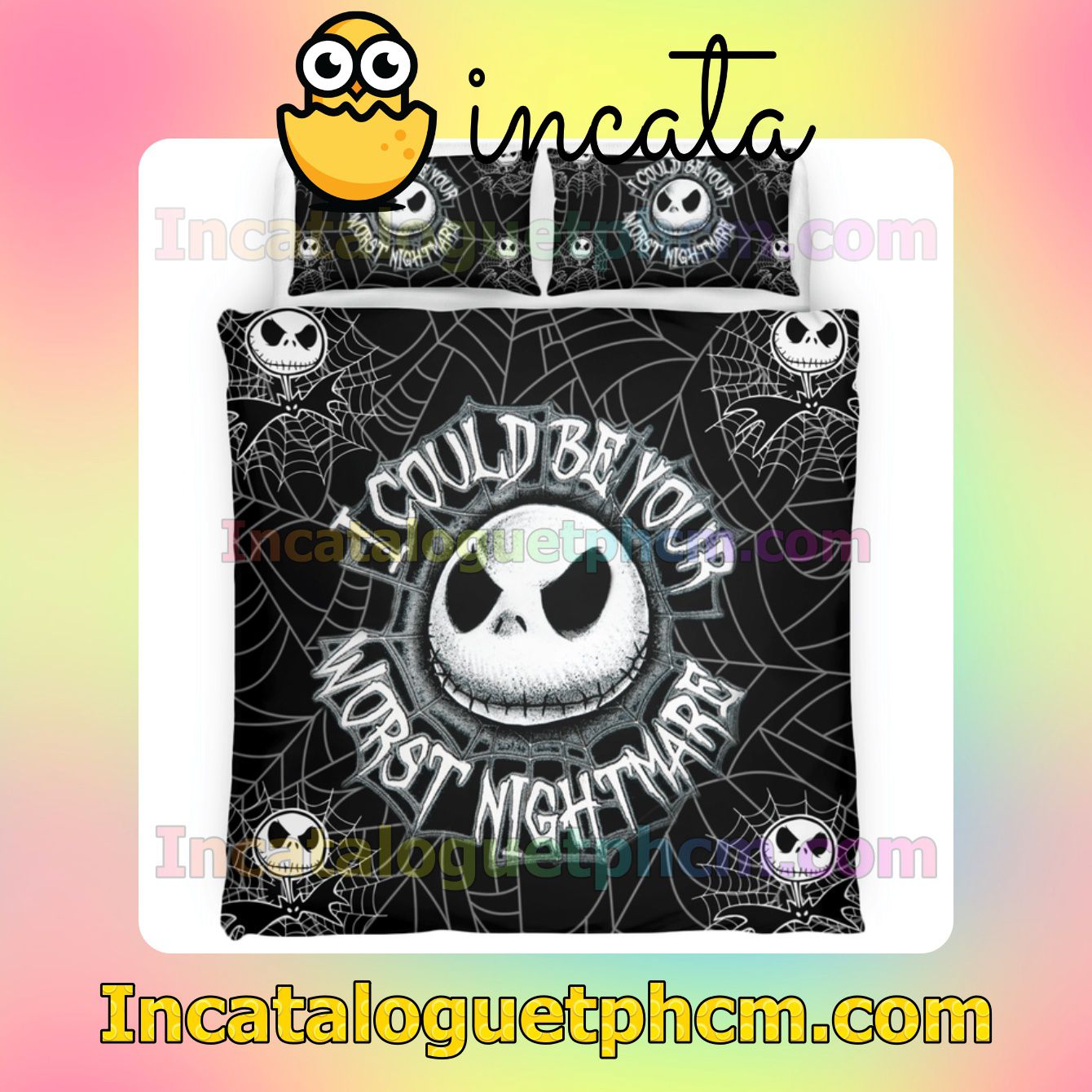 Jack Skellington I Could Be Your Worst Nightmare Bed Covers Bedroom Set