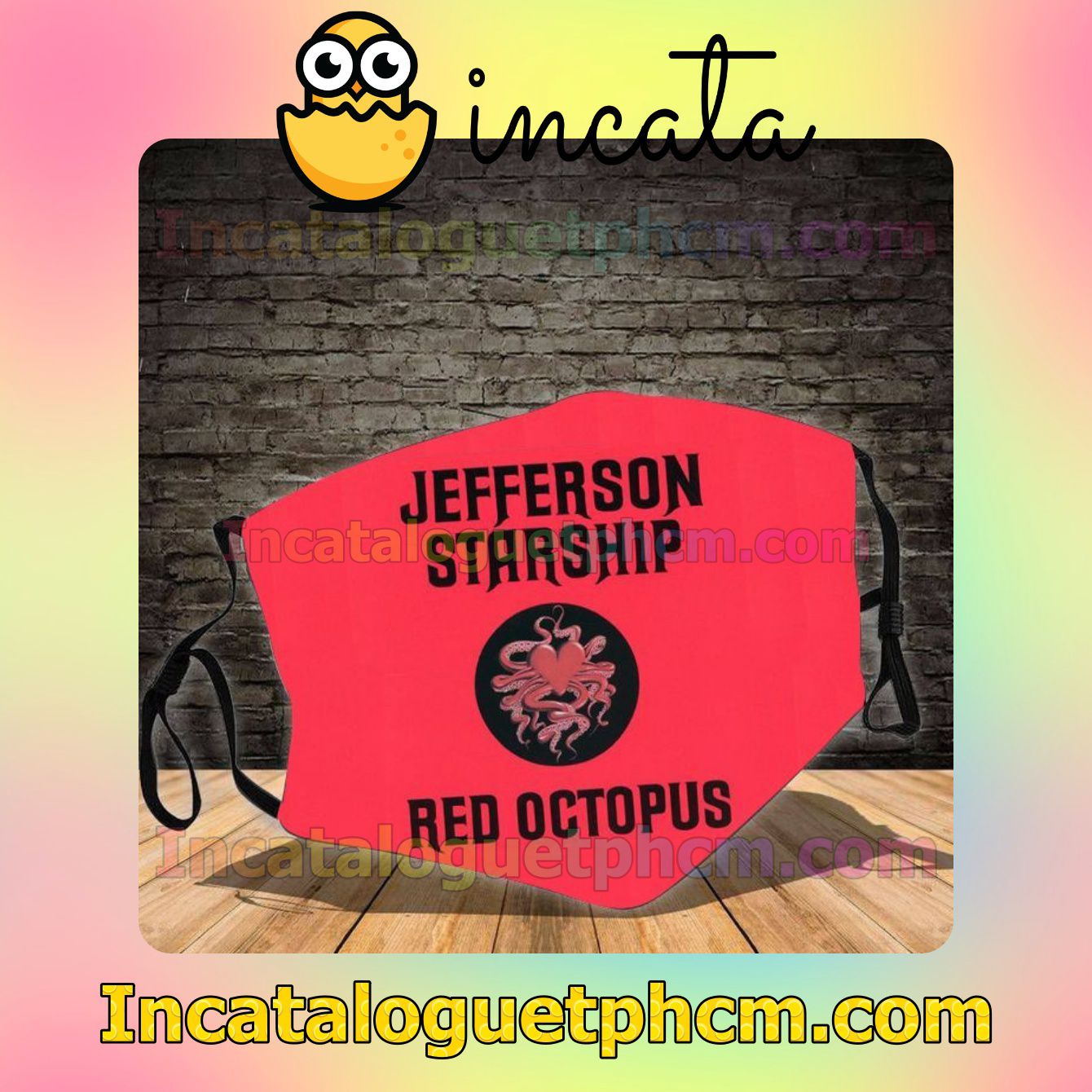 Jefferson Starship Red Octopus Album Cover Cotton Masks