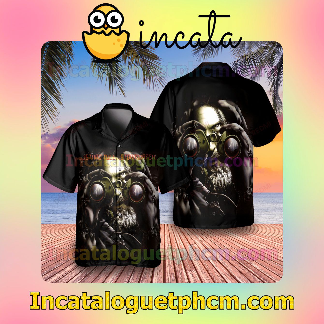 Jethro Tull Stormwatch Studio Album Cover Men Vacation Shirts