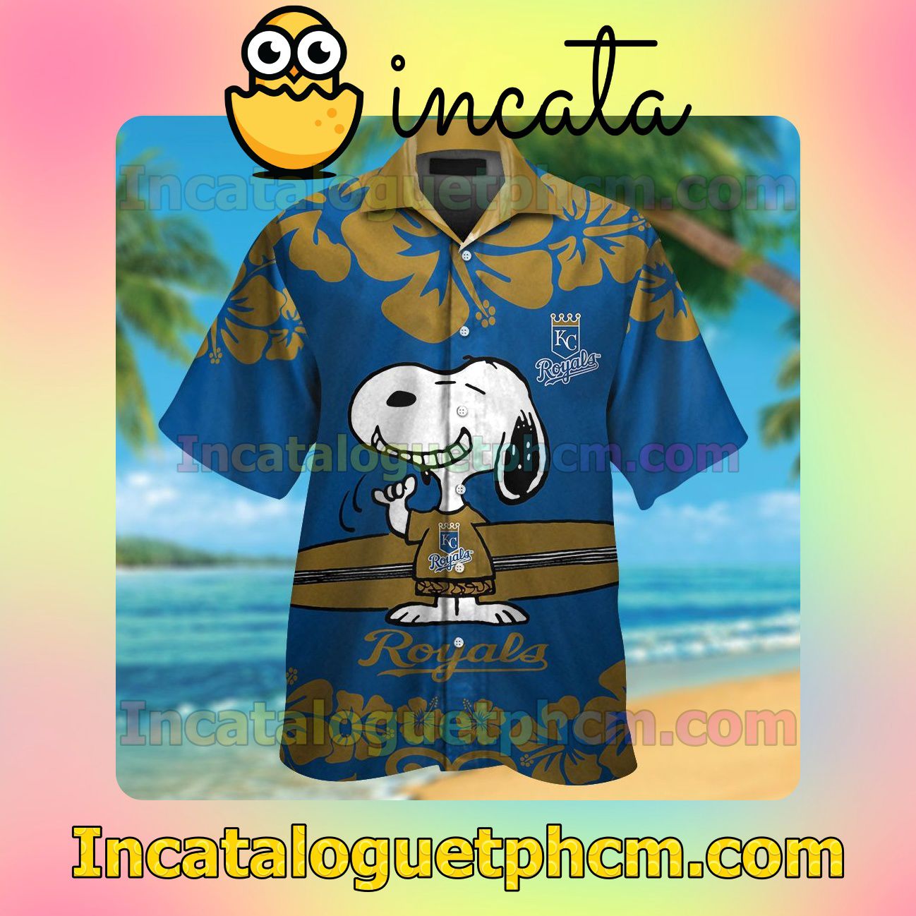 Kansas City Royals Snoopy Beach Vacation Shirt, Swim Shorts