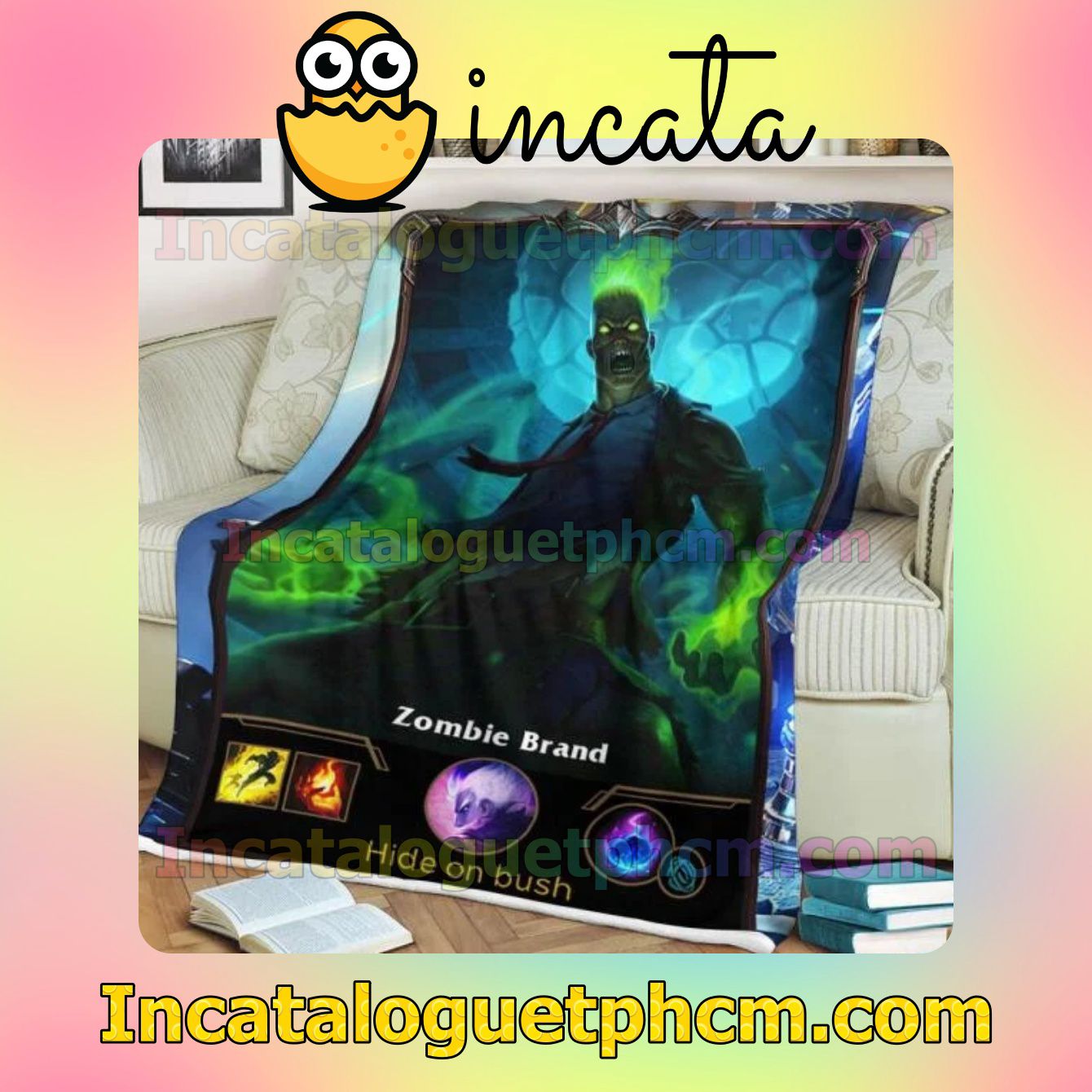 Vibrant LOL League Of Legends Brand Gift Customizable Blankets