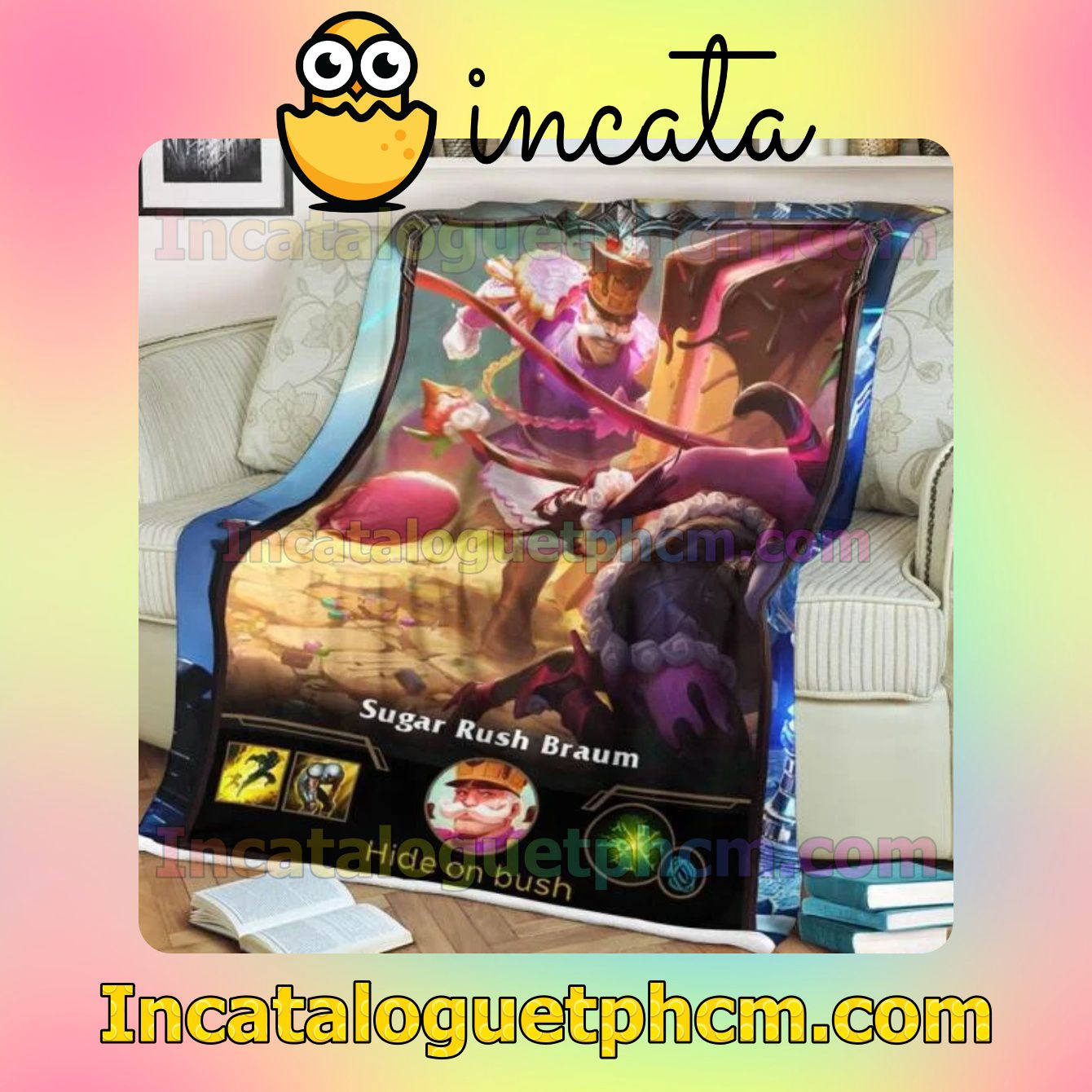 Gorgeous LOL League Of Legends Braum Gift Customizable Blankets
