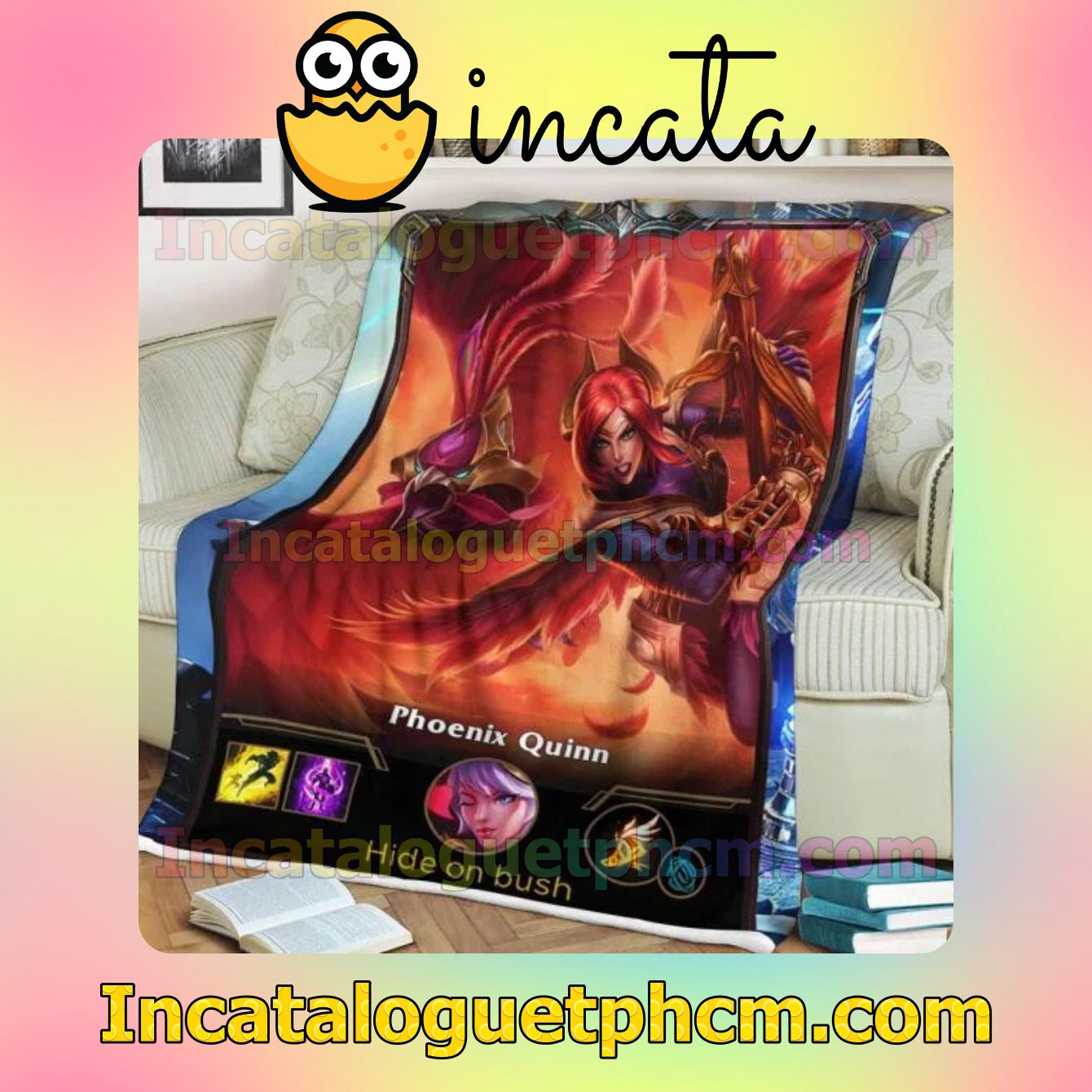Best Shop LOL League Of Legends Quinn Gift Customizable Blankets