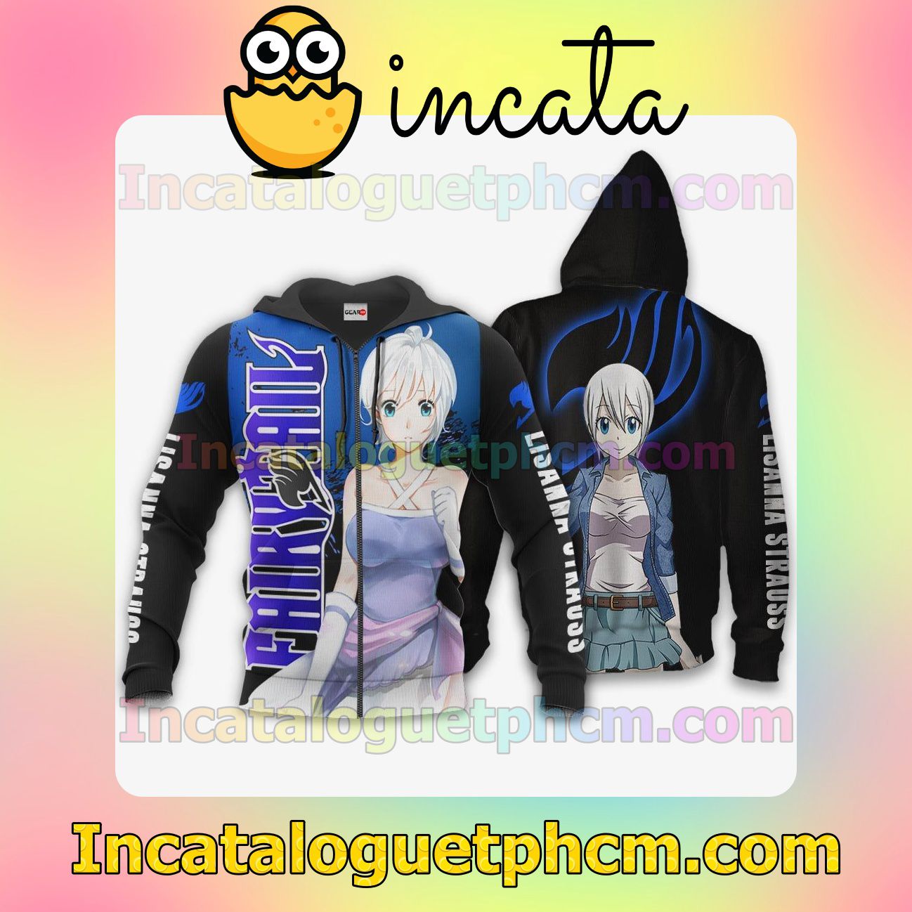 Lisanna Strauss Fairy Tail Anime Merch Stores Clothing Merch Zip Hoodie Jacket Shirts