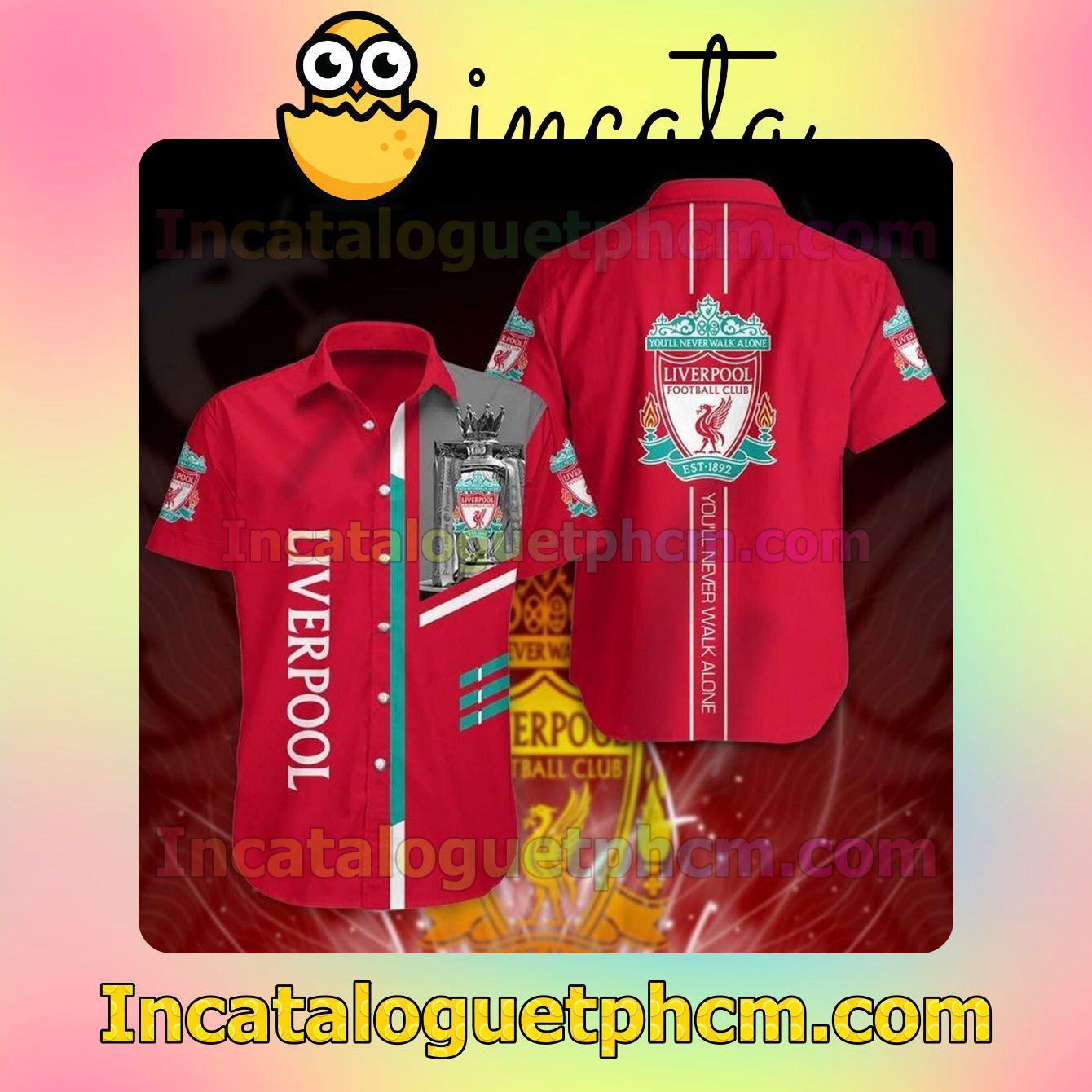 Liverpool Football Club Ét 1892 You'll Never Walk Alone Red Custom Short Sleeve Shirt