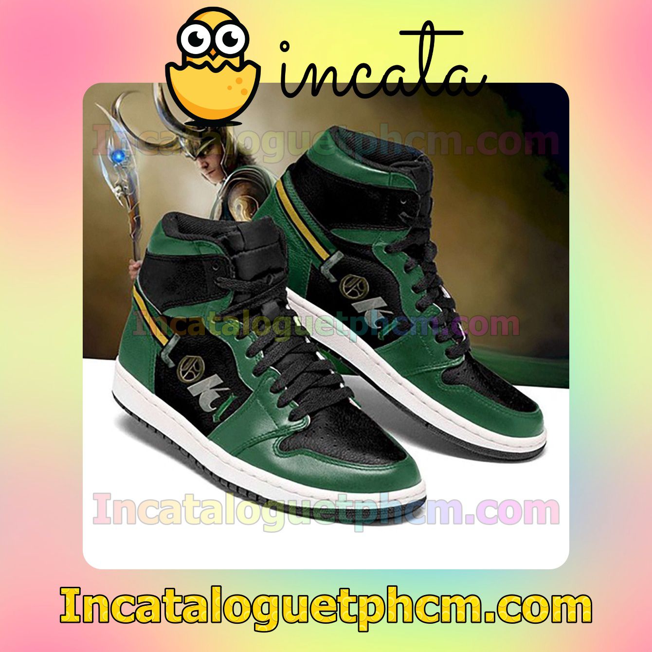 Loki Printed Air Jordan 1 Inspired Shoes