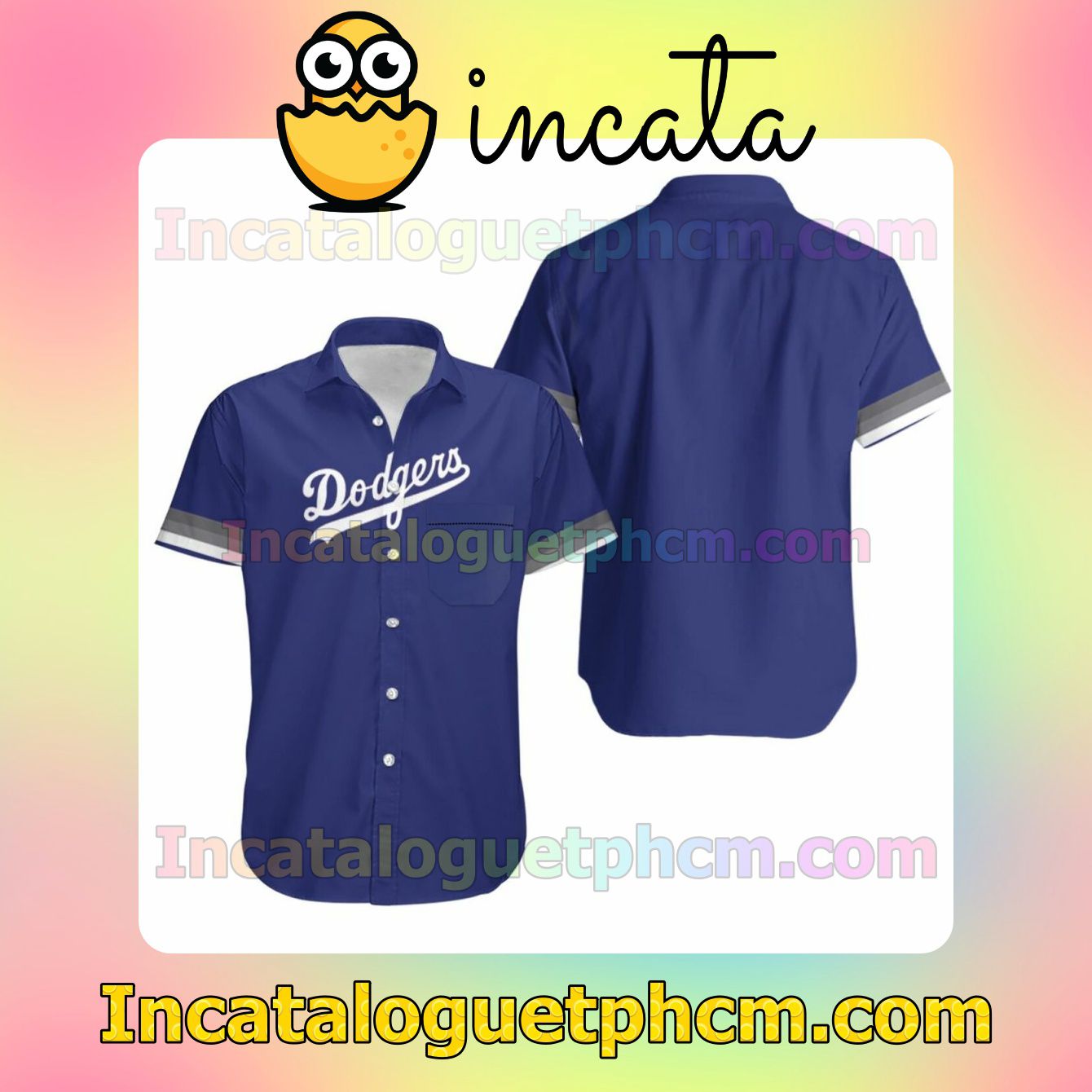 Los Angeles Dodgers Royal Jersey Inspired Style Custom Short Sleeve Shirt
