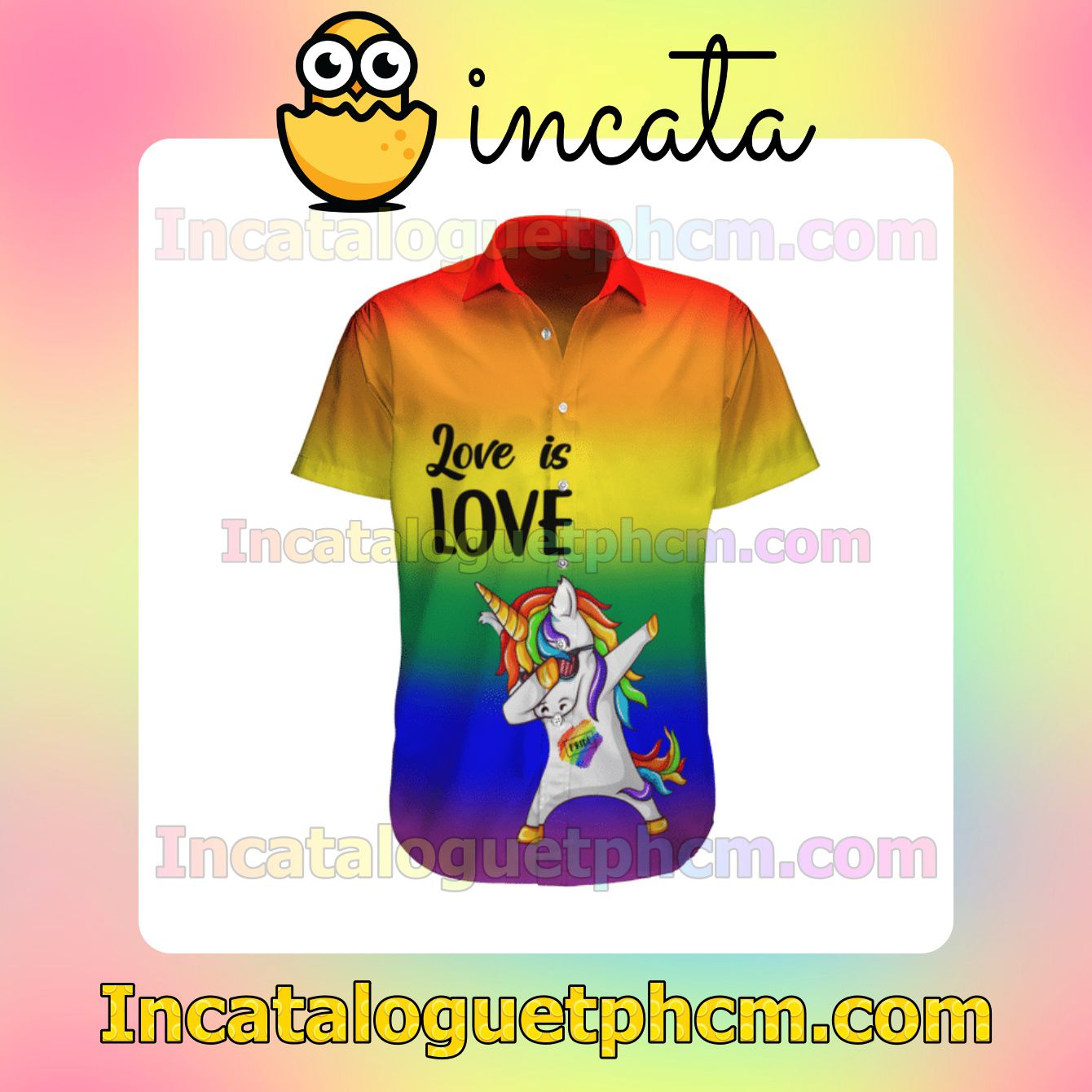 Love Is Love Unicorn Pride Lgbt Mens Short Sleeve Shirts