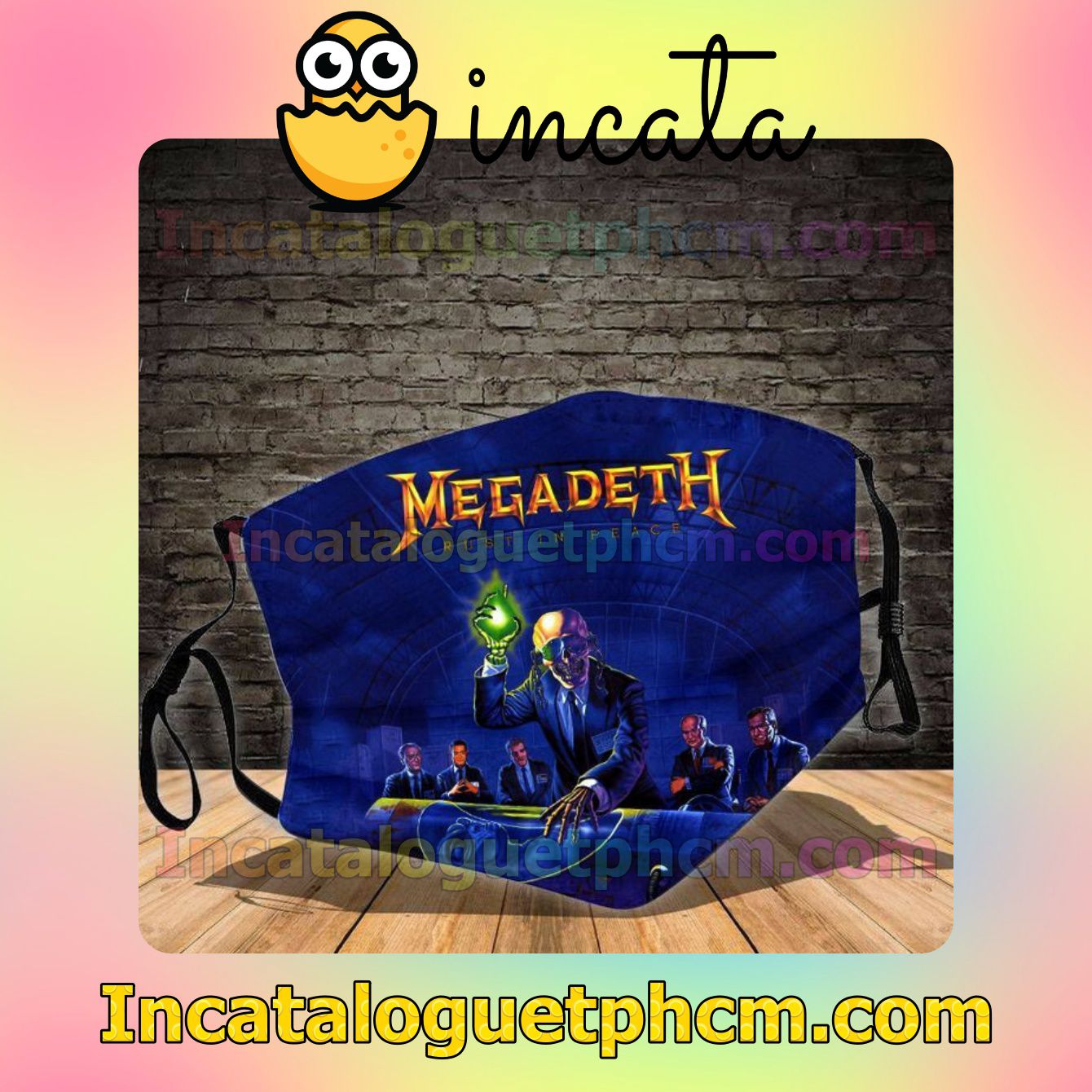 Megadeth Rust In Peace Album Cover Cotton Masks