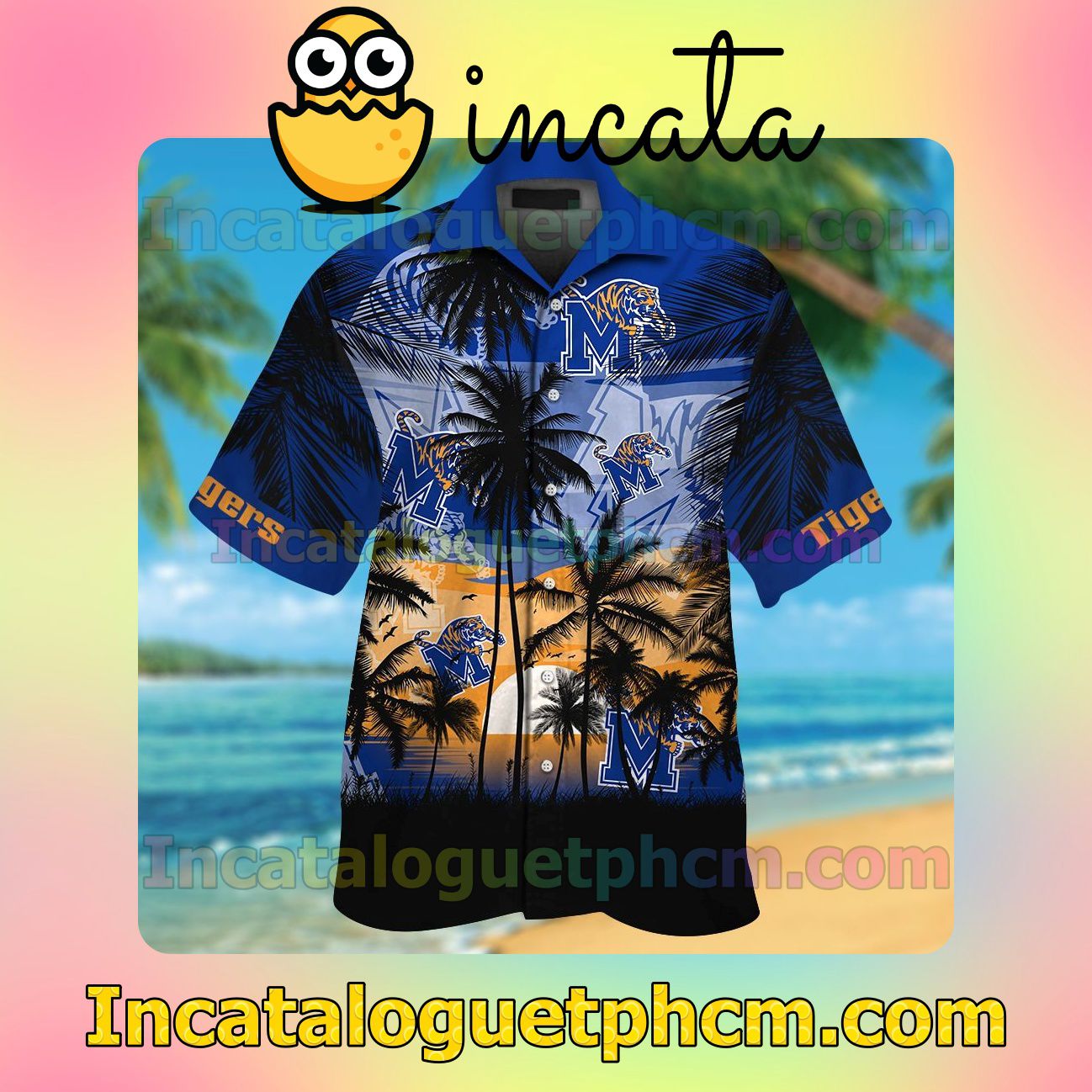 Memphis Tigers Beach Vacation Shirt, Swim Shorts