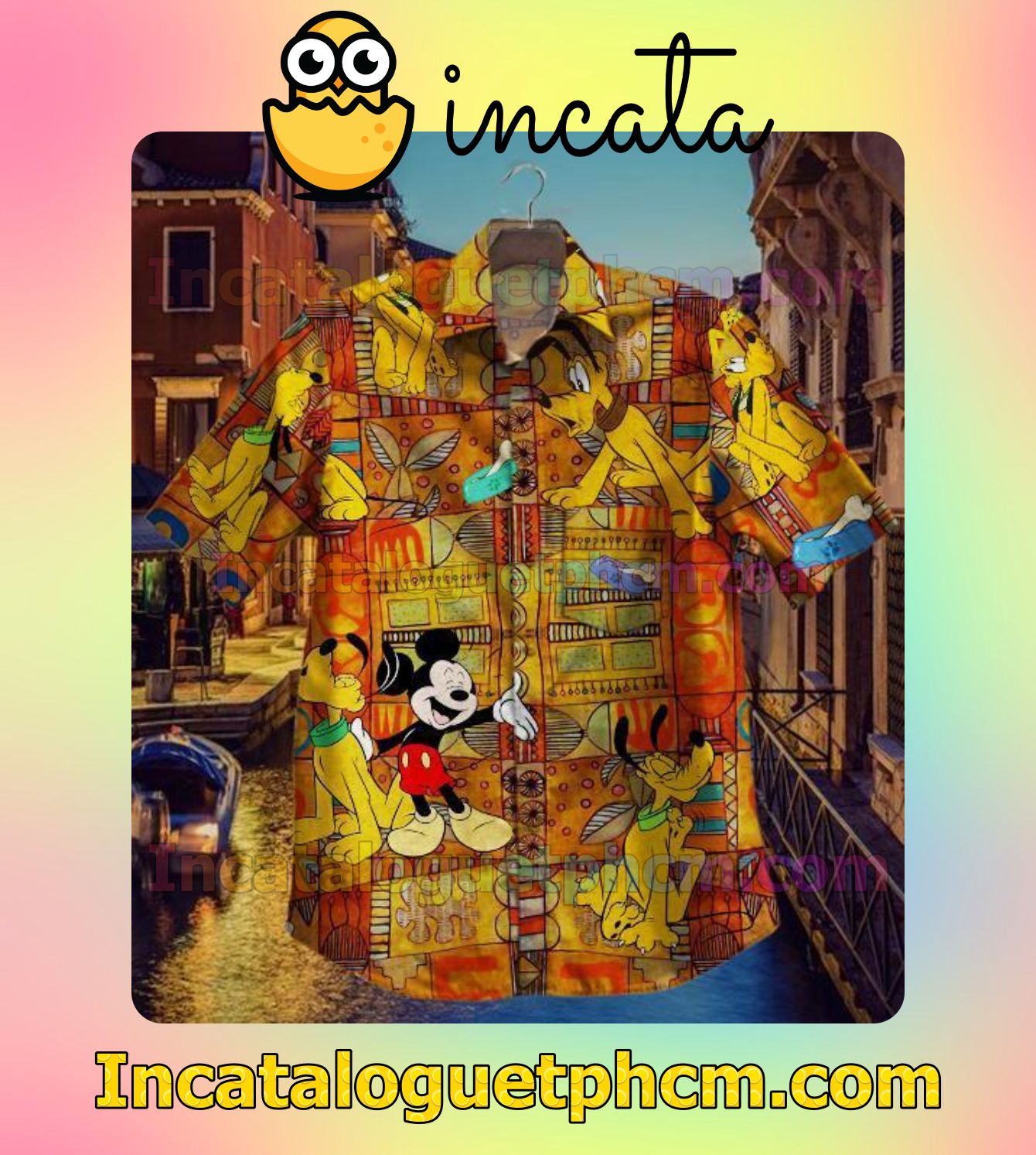 Mickey Mouse And Goofy Multicolor Men Vacation Shirts