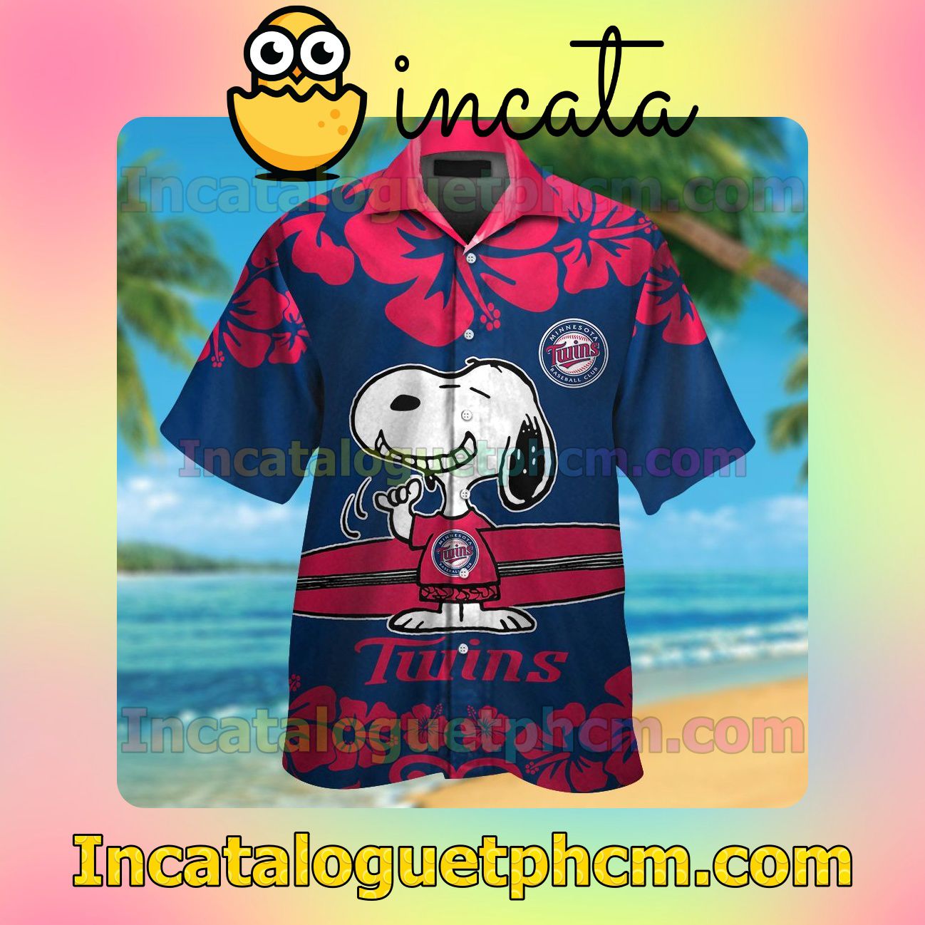 Minnesota Twins Snoopy Beach Vacation Shirt, Swim Shorts