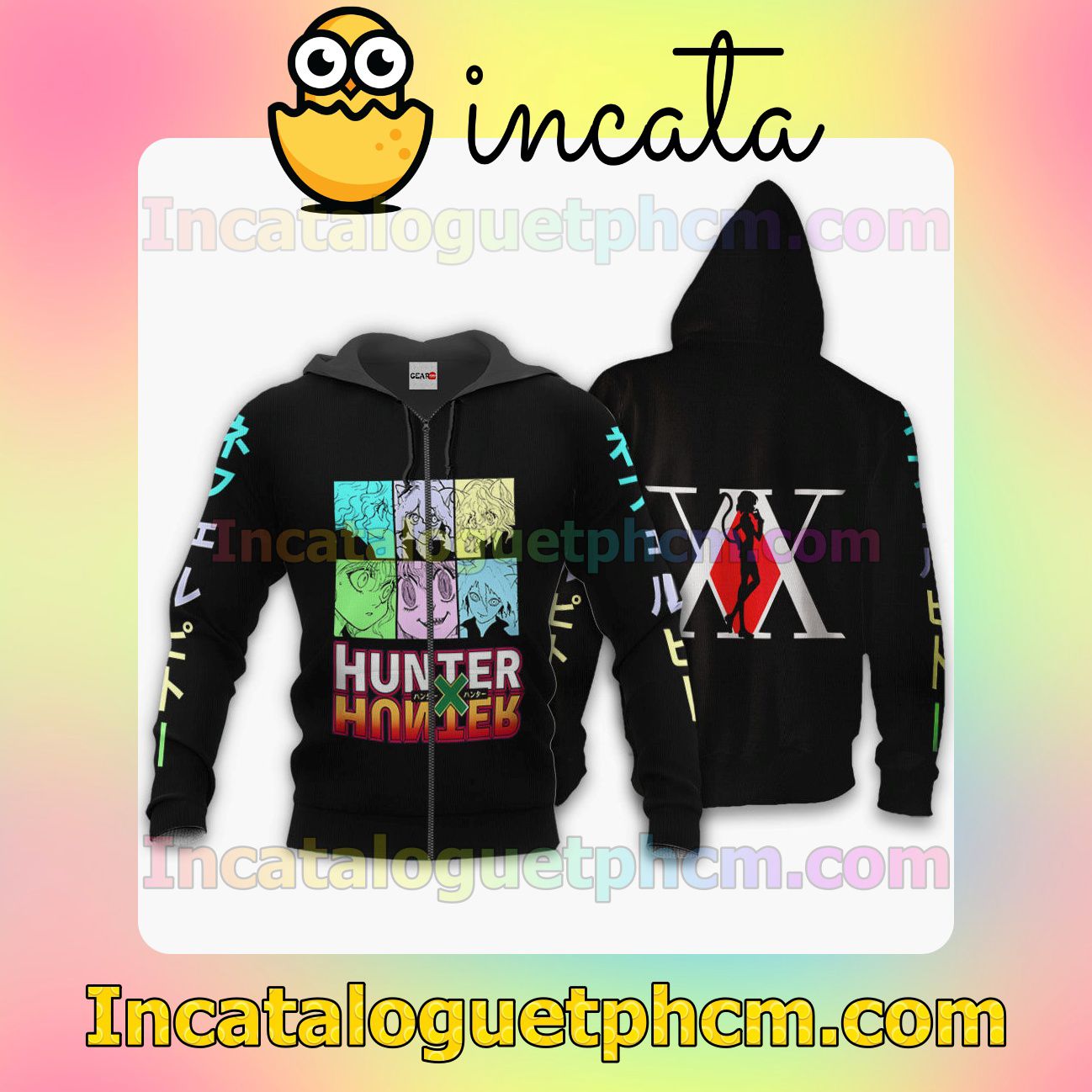 Neferpitou Hunter x Hunter Anime Style Clothing Merch Zip Hoodie Jacket Shirts