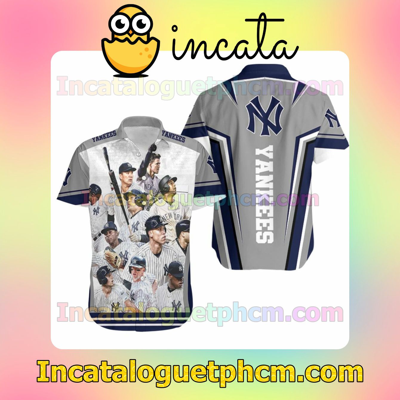 New York Yankees All Great Players Custom Short Sleeve Shirt