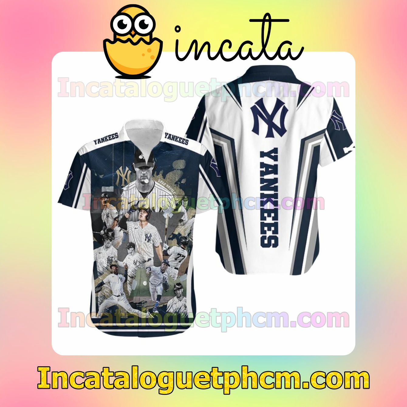 New York Yankees Baseball Team Greatest Players Custom Short Sleeve Shirt