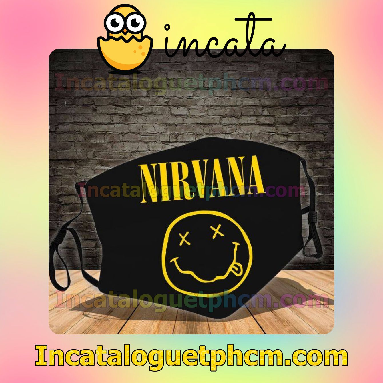 Nirvana Smiley Face Logo Cotton Masks