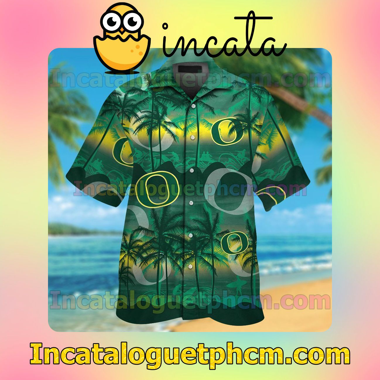 Oregon Ducks Beach Vacation Shirt, Swim Shorts