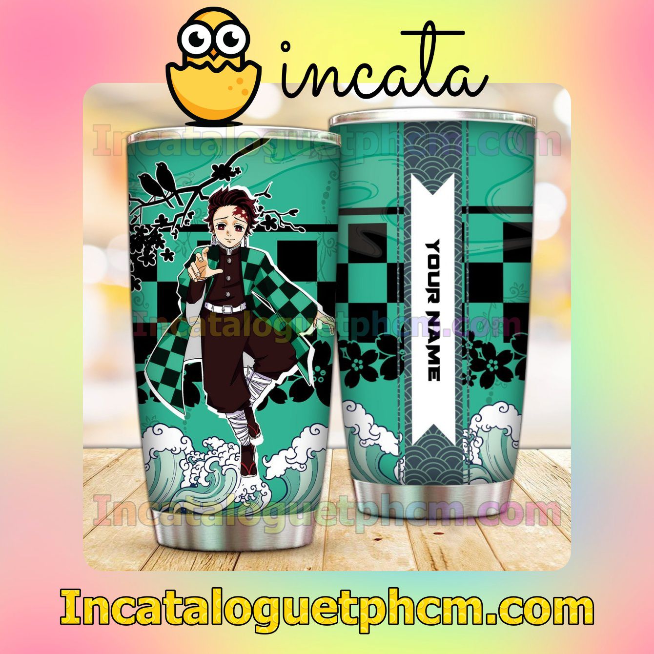 Personalized Anime Dreamy Tanjiro Tumbler Design Gift For Mom Sister