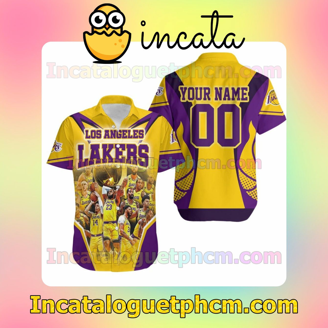 Personalized Champions Los Angeles Lakers Western Conference Yellow Custom Short Sleeve Shirt