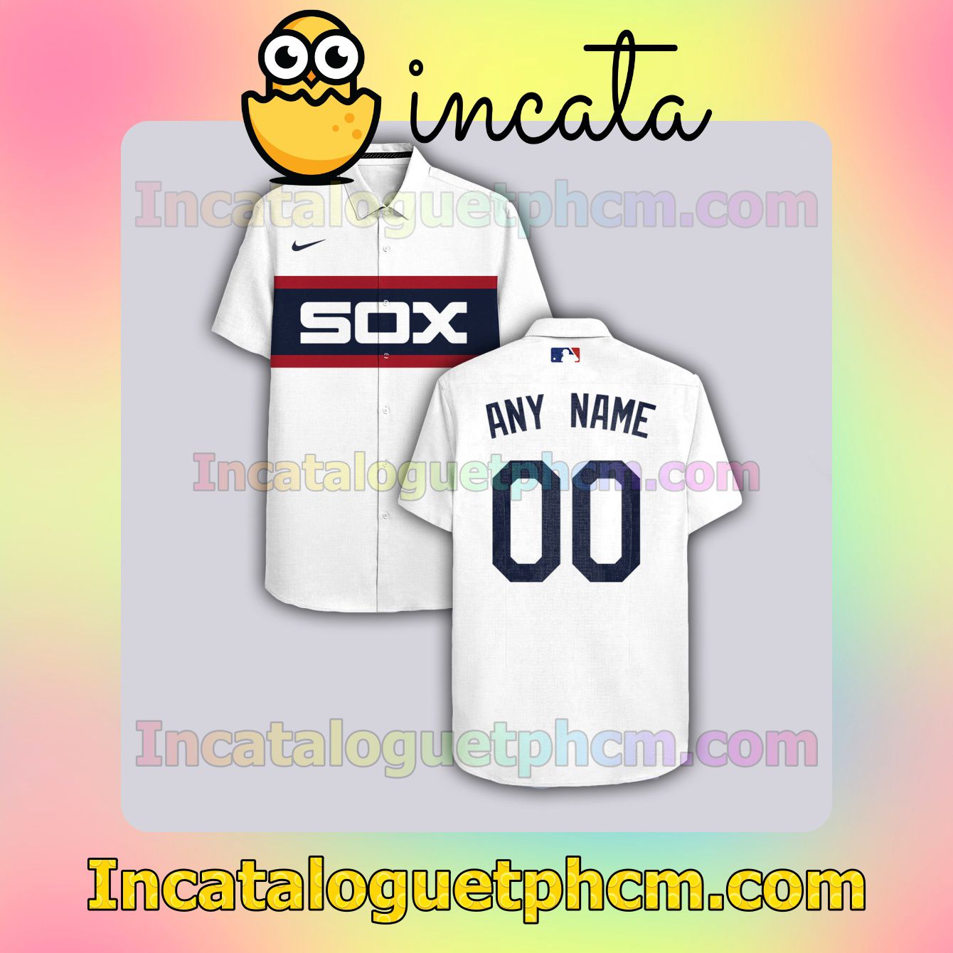 Personalized Chicago White Sox White Packer Lover Button Shirt And Swim Trunk