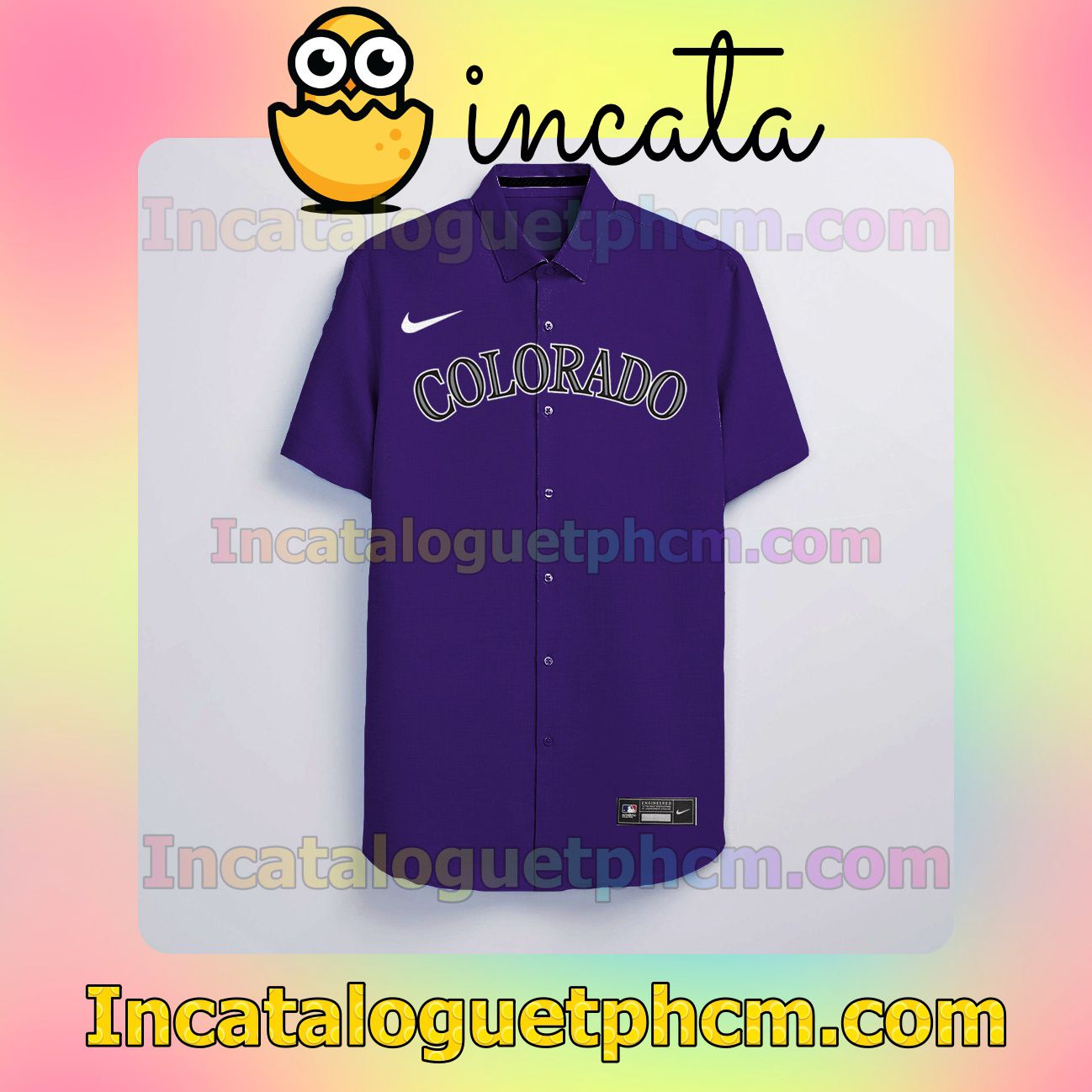 Personalized Colorado Rockies Purple Gift For Fans Button Shirt And Swim Trunk