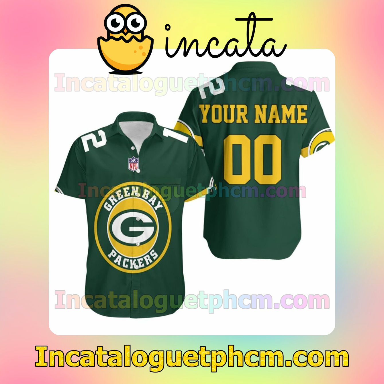 Personalized Green Bay Packers Aaron Rodgers 12 Custom Short Sleeve Shirt