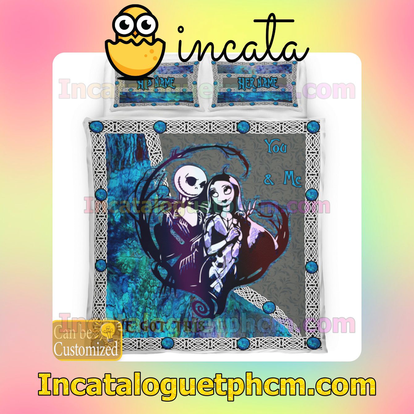 Personalized Jack And Sally You And Me We Got This Bed Covers Bedroom Set