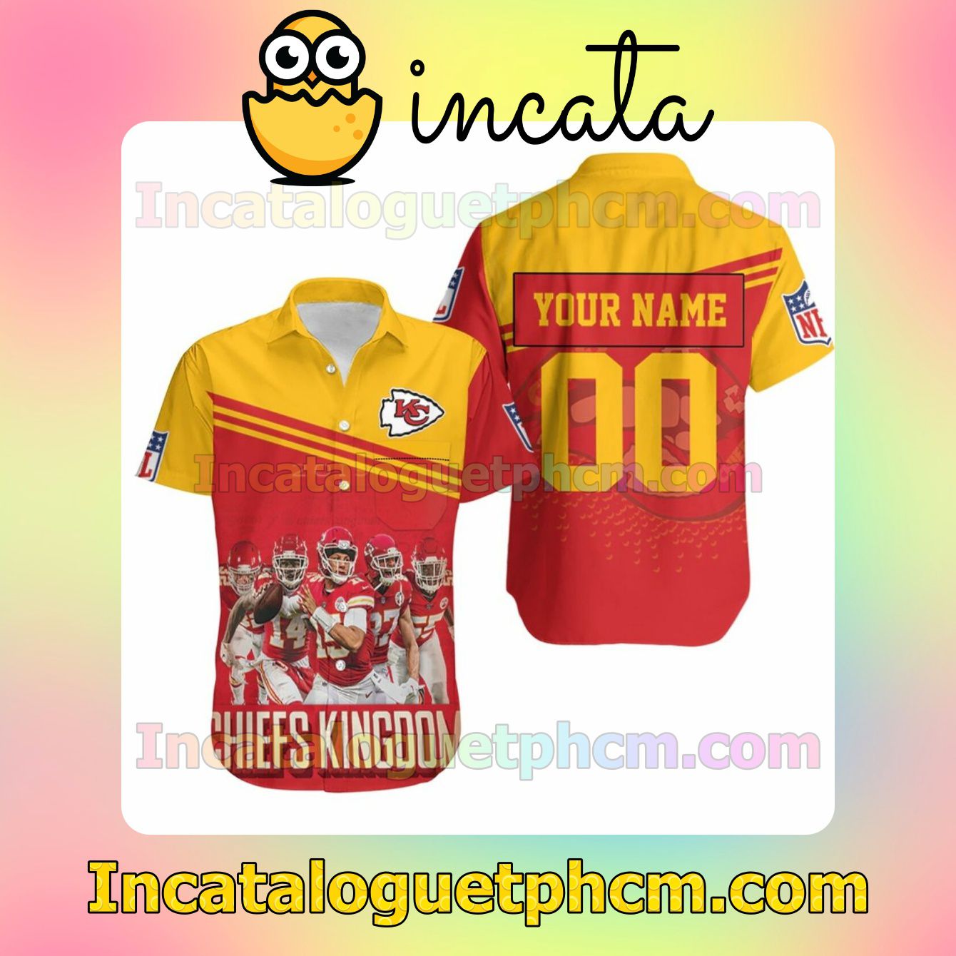 Personalized Kansas City Chiefs Kingdom Custom Short Sleeve Shirt
