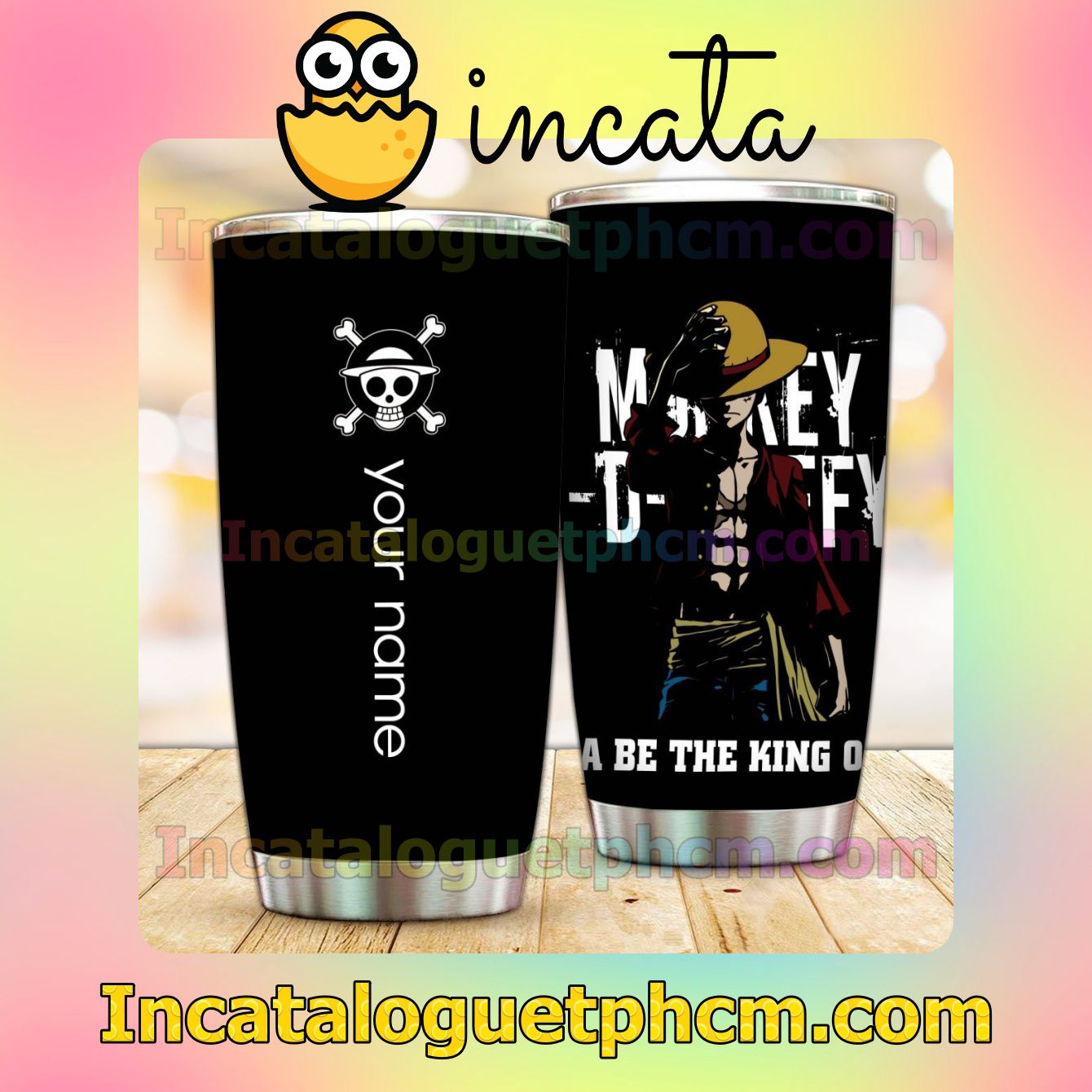 Personalized Monkey D. Luffy Gonna Be The King Of The Pirates Tumbler Design Gift For Mom Sister
