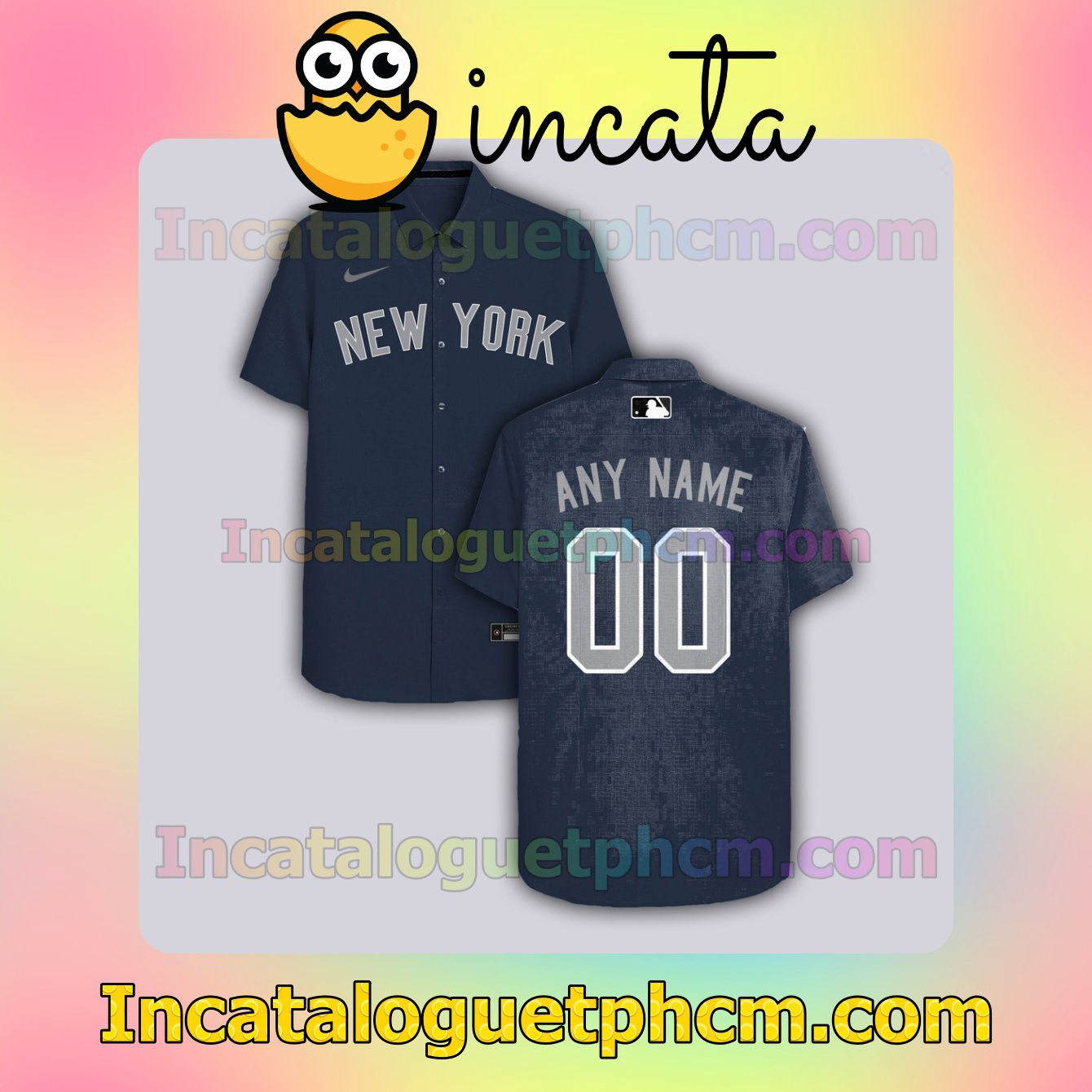 Personalized New York Yankees Navy Gift For Fans Button Shirt And Swim Trunk