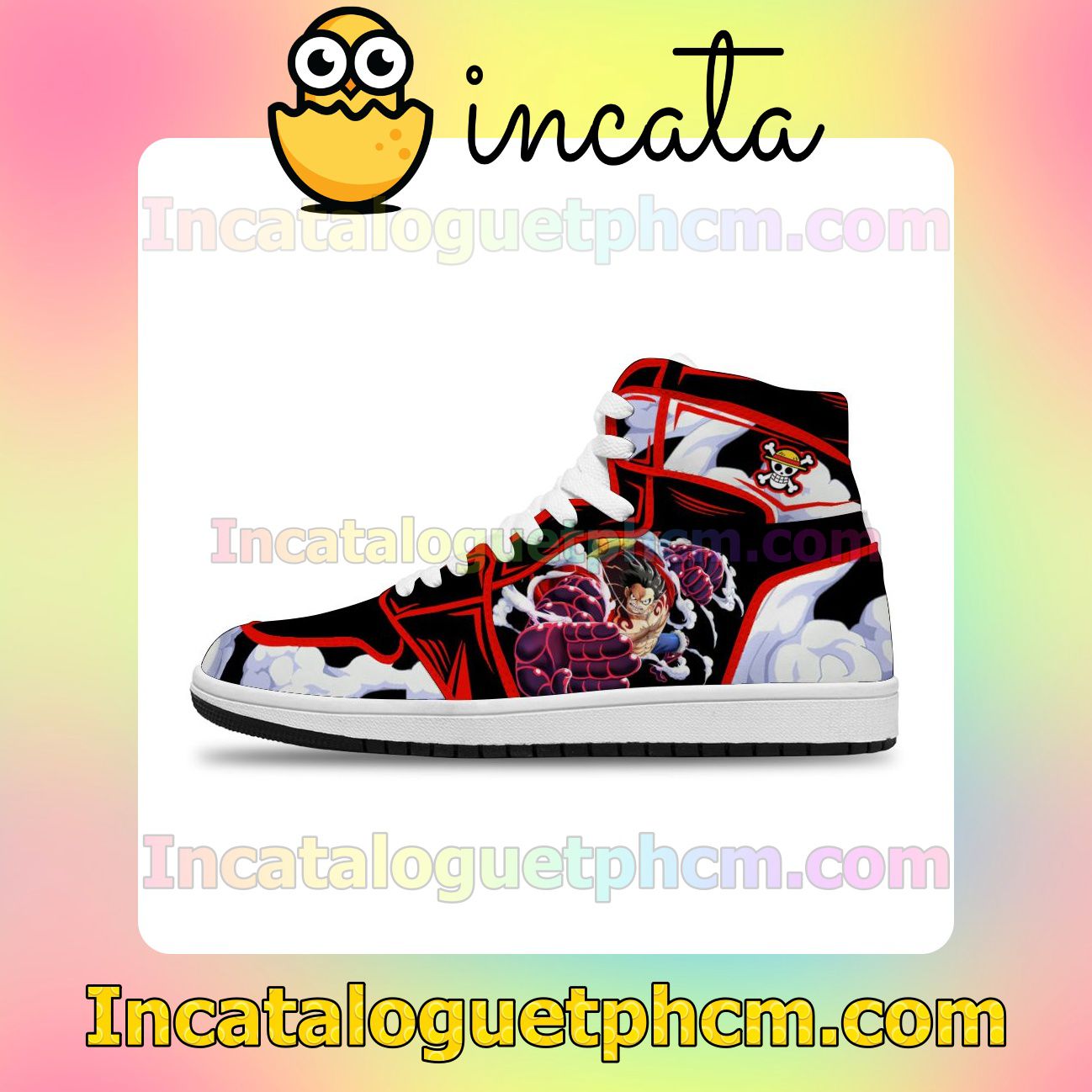 Best Personalized One Piece Custom Shoes Luffy Gear 4 Custom Snakeman Anime Air Jordan 1 Inspired Shoes