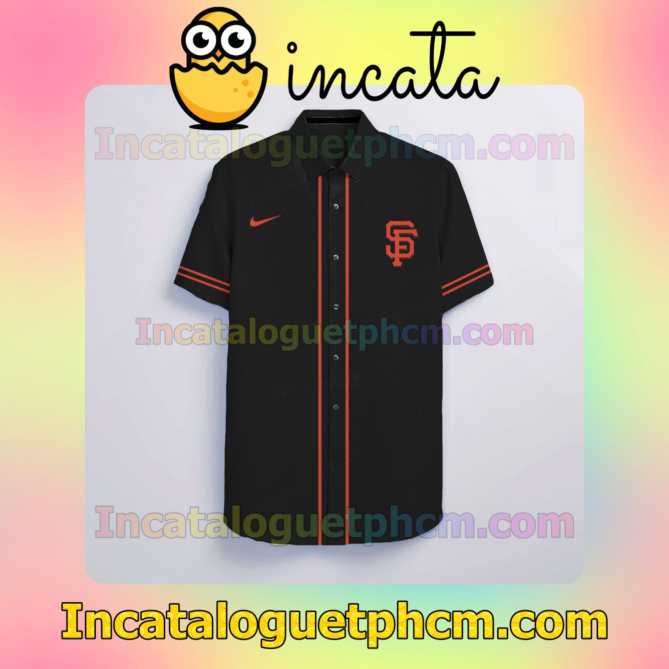 Personalized San Francisco Giants Black Gift For Fans Button Shirt And Swim Trunk