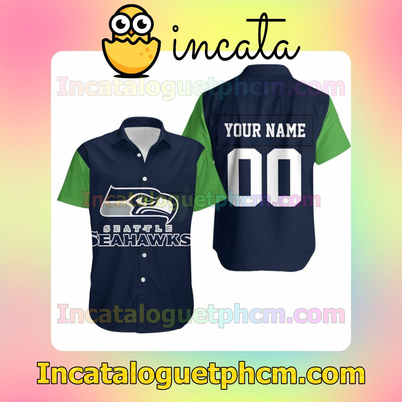 Personalized Seattle Seahawks 3d Custom Short Sleeve Shirt