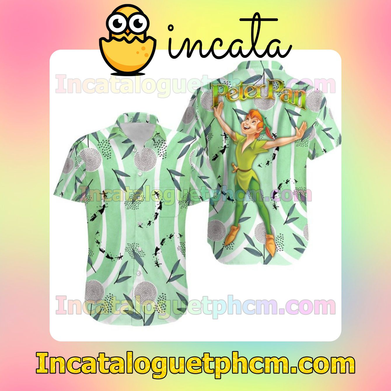 Tigger Winnie The Pooh Hibicus Leaf Pattern Disney Black Button Shirt And Swim Trunk